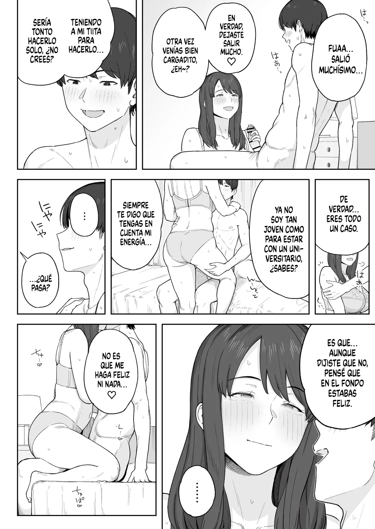 [Natsuzo] Yuuhan no Ato wa Oba-chan to...｜Con mi Tía, Después de la Cena... [Spanish] [Kejotan] [Digital] image number 17