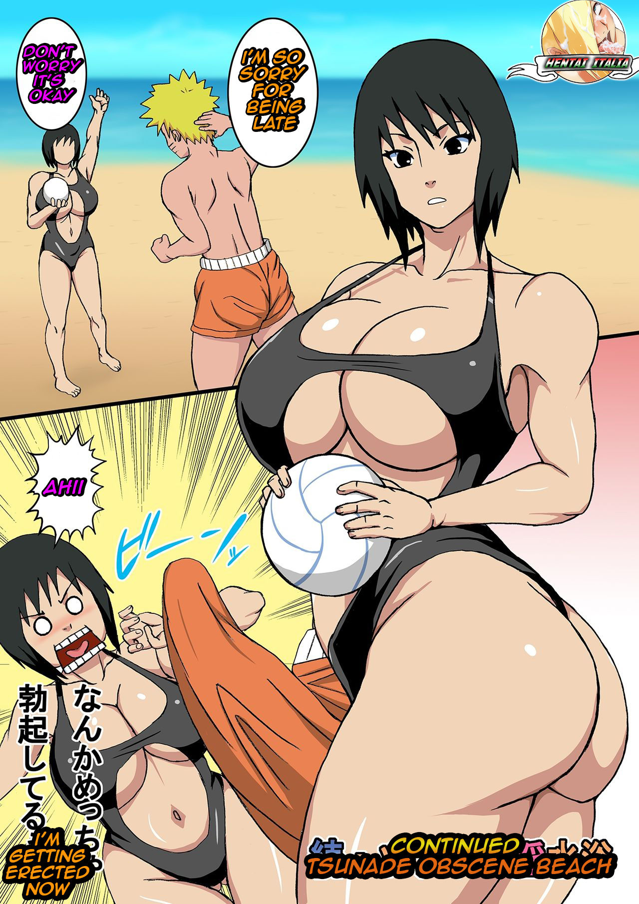 [Naruho-dou (Naruhodo)] Zoku Tsunade no Insuiyoku | After Tsunade's Obscene Beach (Naruto) [English] [Digital] image number 3