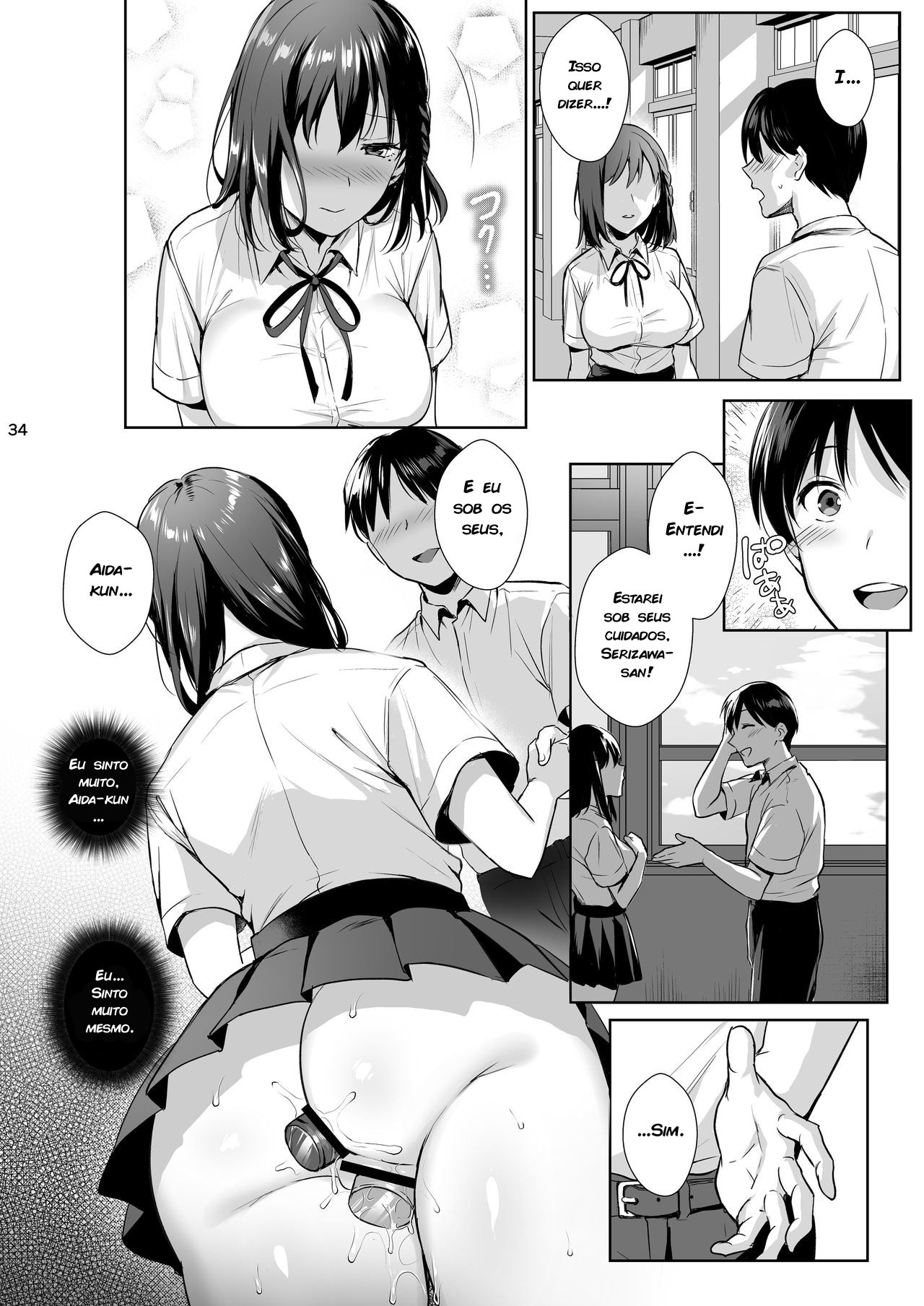 [AMAM (Ame Arare)] Toshoshitsu no Kanojo 2 ~Seiso na Kimi ga Ochiru made~ [Portuguese-BR] [zk3y] [Digital] 画像番号 35