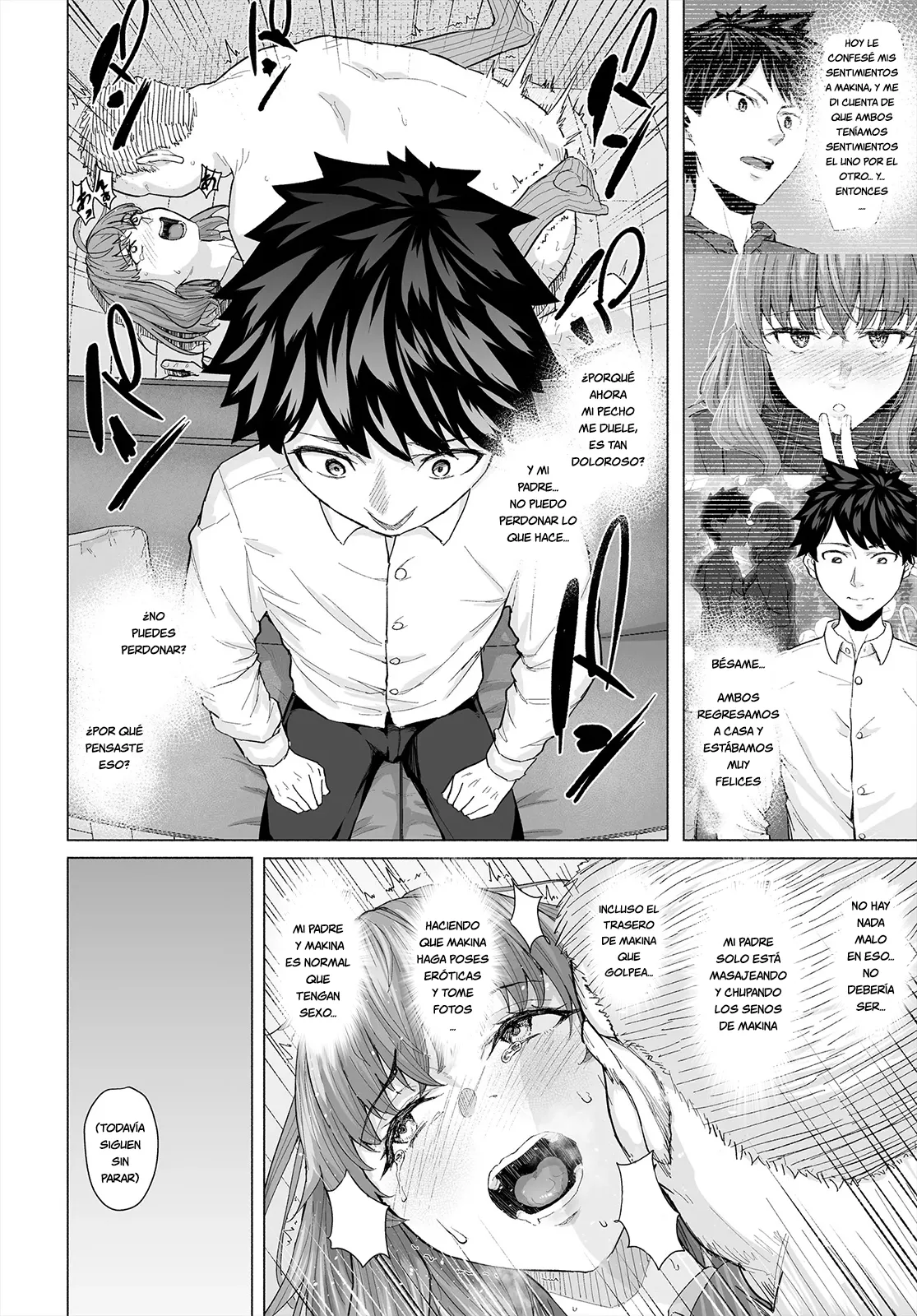 [Chonmage Teikoku (Magekichi)] Osananajimi to Oyaji no Saimin Sex o Toru Christmas | Filmación Navideña de Sexo Hipnótico Entre Mi Padre y Mi Amiga de la Infancia [Spanish] image number 19