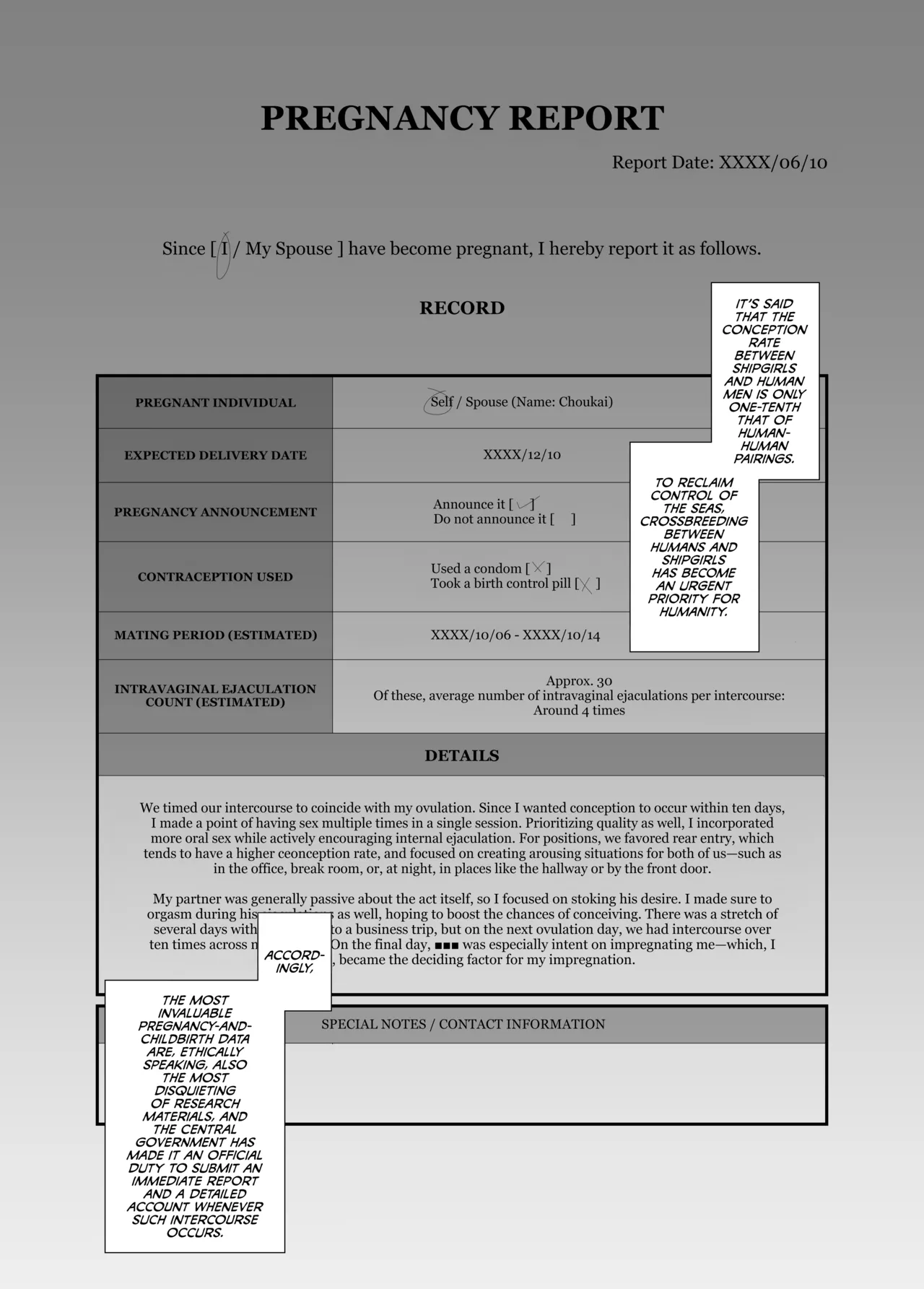 (C104) [Gyoumuyou Jiga] Watashi ga Kowareta Hi ~Chokai ga Teitoku to Ninshinsuru [English] [Digital] [CulturedCommissions] 画像番号 2