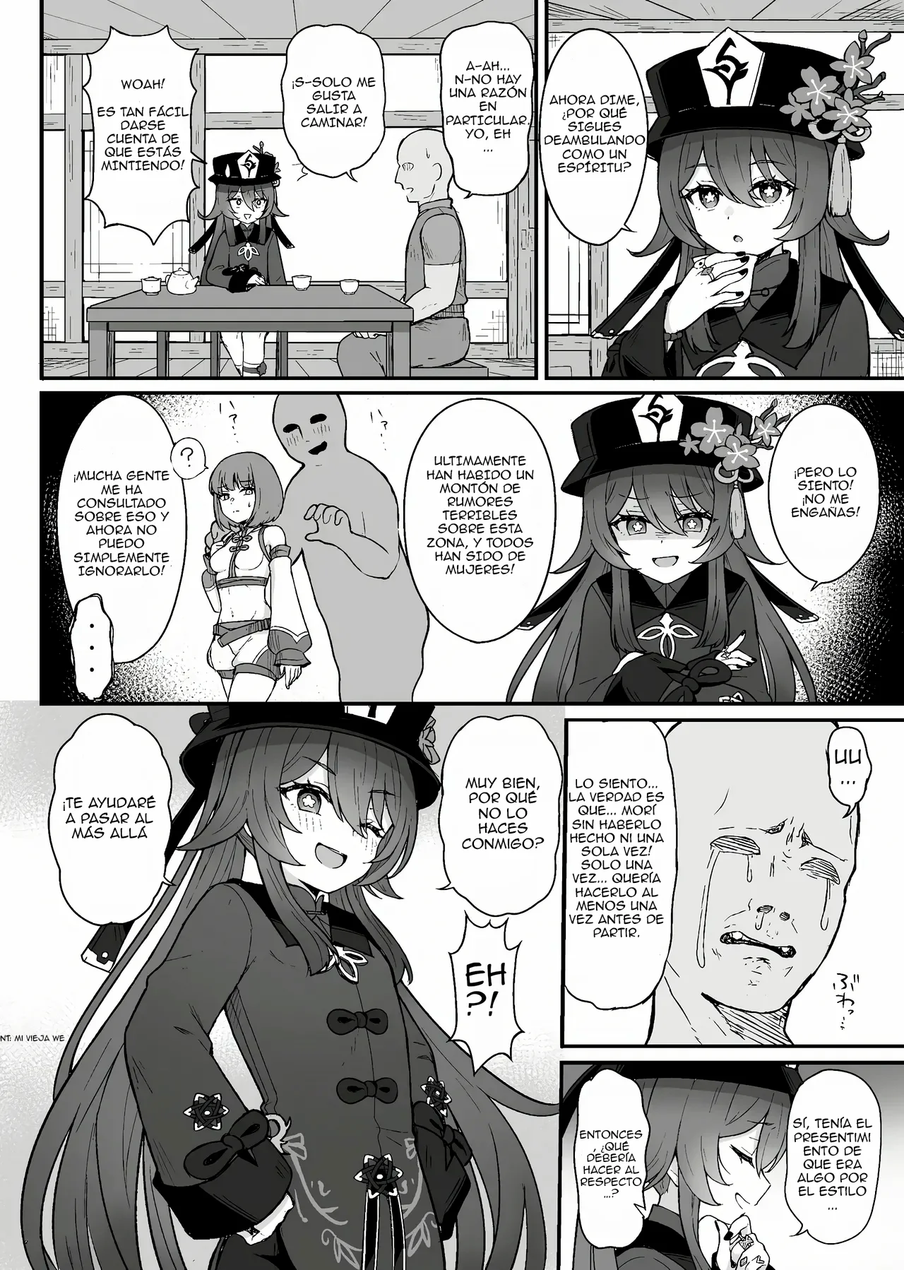 [Wasabi Mochi (Momosawa)] Hu Tao-chan ni Ikasete morau Hon｜Un libro sobre el paso al más allá con Hu Tao (Genshin Impact) [Spanish] [Losteoricos = fanfisclemon] [Uncensored] [Digital] 画像番号 3