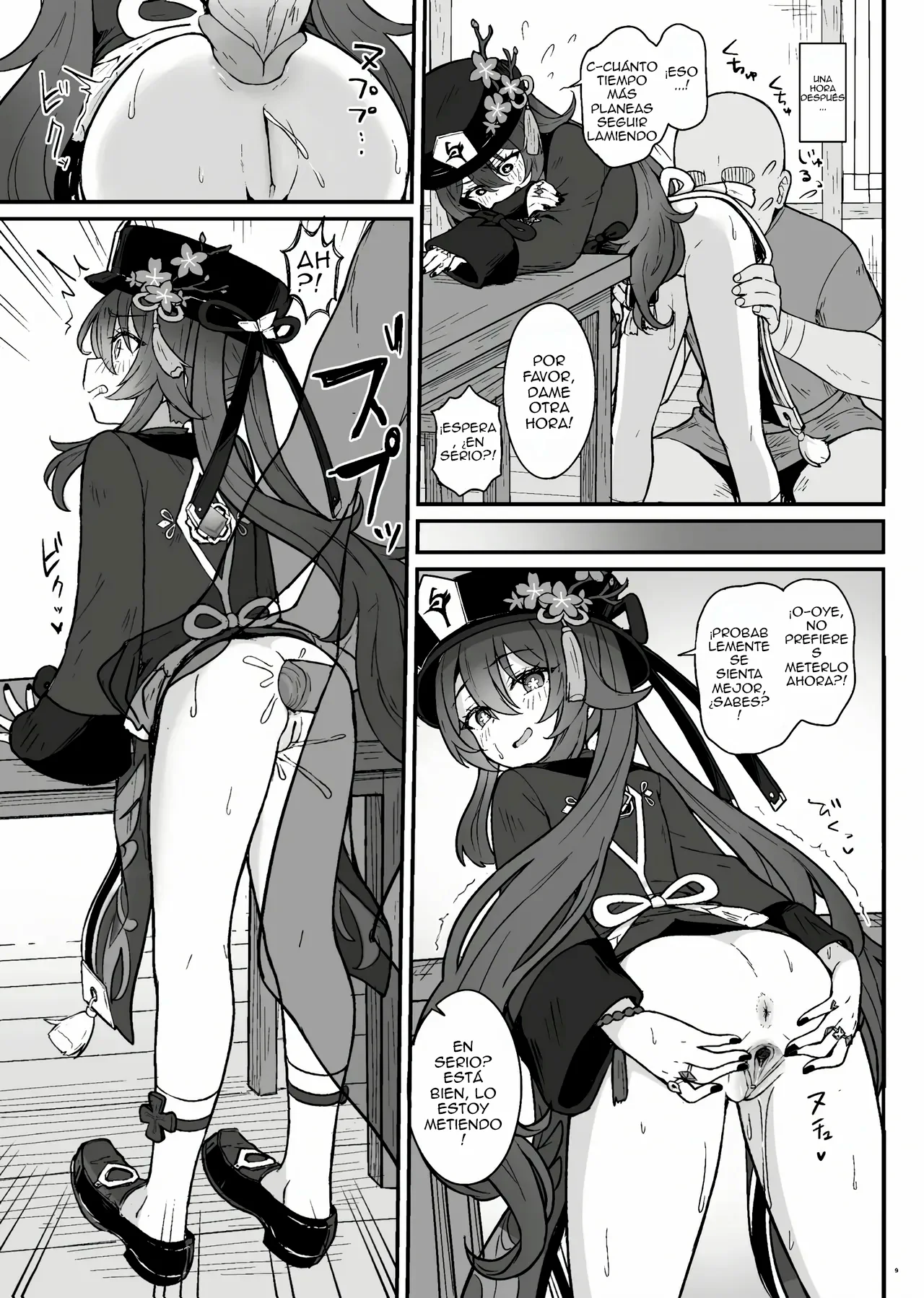[Wasabi Mochi (Momosawa)] Hu Tao-chan ni Ikasete morau Hon｜Un libro sobre el paso al más allá con Hu Tao (Genshin Impact) [Spanish] [Losteoricos = fanfisclemon] [Uncensored] [Digital] 画像番号 10