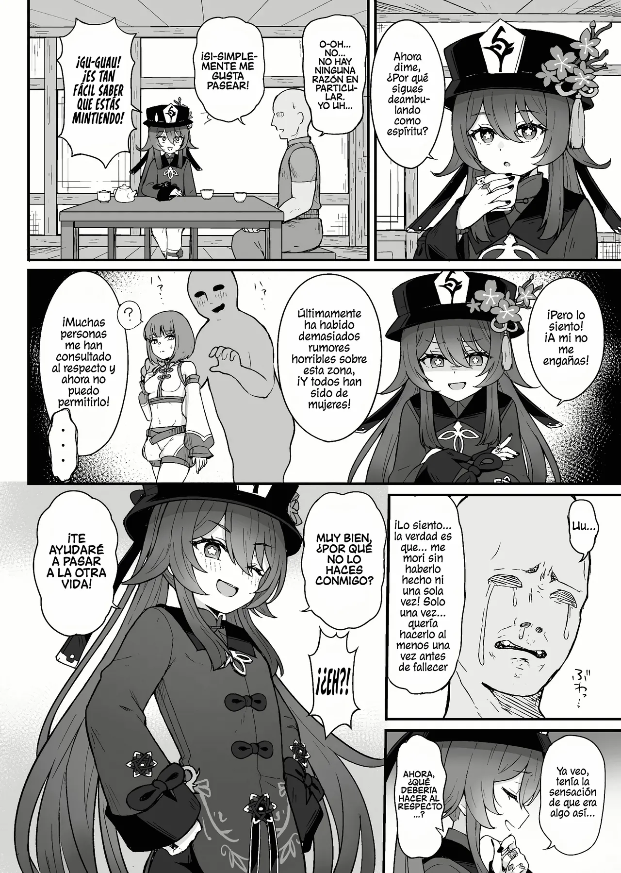 [Wasabi Mochi (Momosawa)] Hu Tao-chan ni Ikasete morau Hon｜Un Libro Sobre El Paso Al Más Allá Con Hu Tao (Genshin Impact) [Sin Censura] [Digital] [Español] image number 3