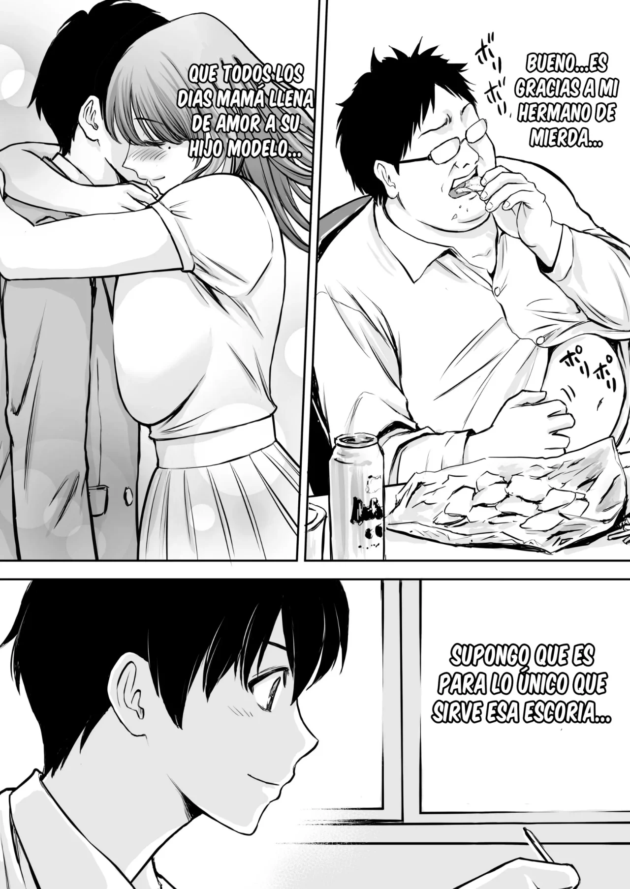 [Tarobaumu] Boku no Kaa-chan ga Hikikomori NEET Debu Aniki no Seishori Onaho ni Natteita Hanashi | Mi Madre Fue Robada por Mi Hermano Gordo Hikikomori [Spanish] [La Muerte es Vida] [Decensored] image number 13