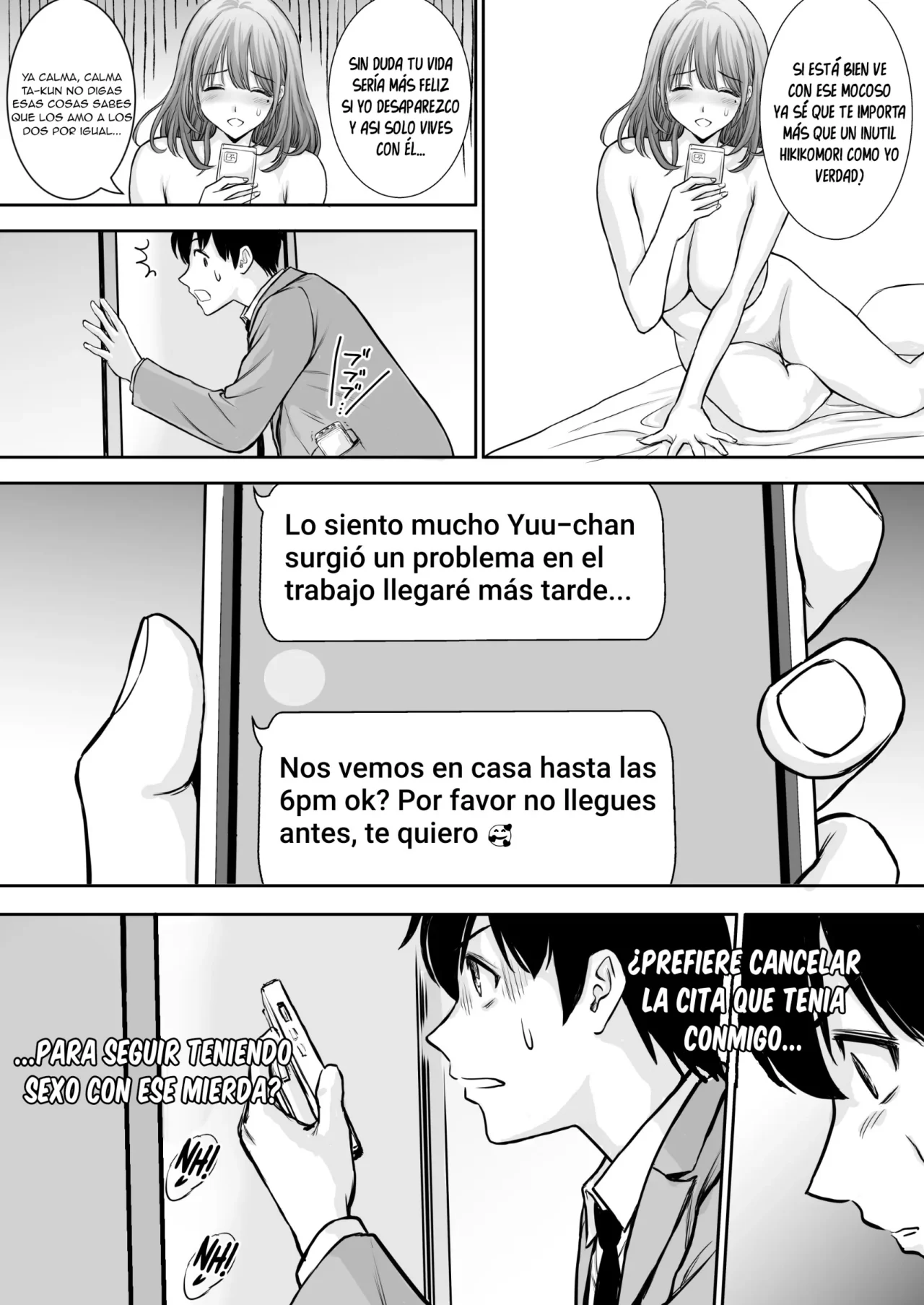 [Tarobaumu] Boku no Kaa-chan ga Hikikomori NEET Debu Aniki no Seishori Onaho ni Natteita Hanashi | Mi Madre Fue Robada por Mi Hermano Gordo Hikikomori [Spanish] [La Muerte es Vida] [Decensored] image number 36