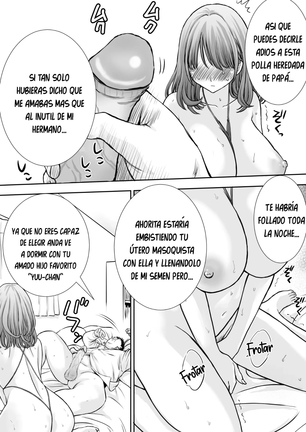 [Tarobaumu] Boku no Kaa-chan ga Hikikomori NEET Debu Aniki no Seishori Onaho ni Natteita Hanashi | Mi Madre Fue Robada por Mi Hermano Gordo Hikikomori [Spanish] [La Muerte es Vida] [Decensored] image number 59