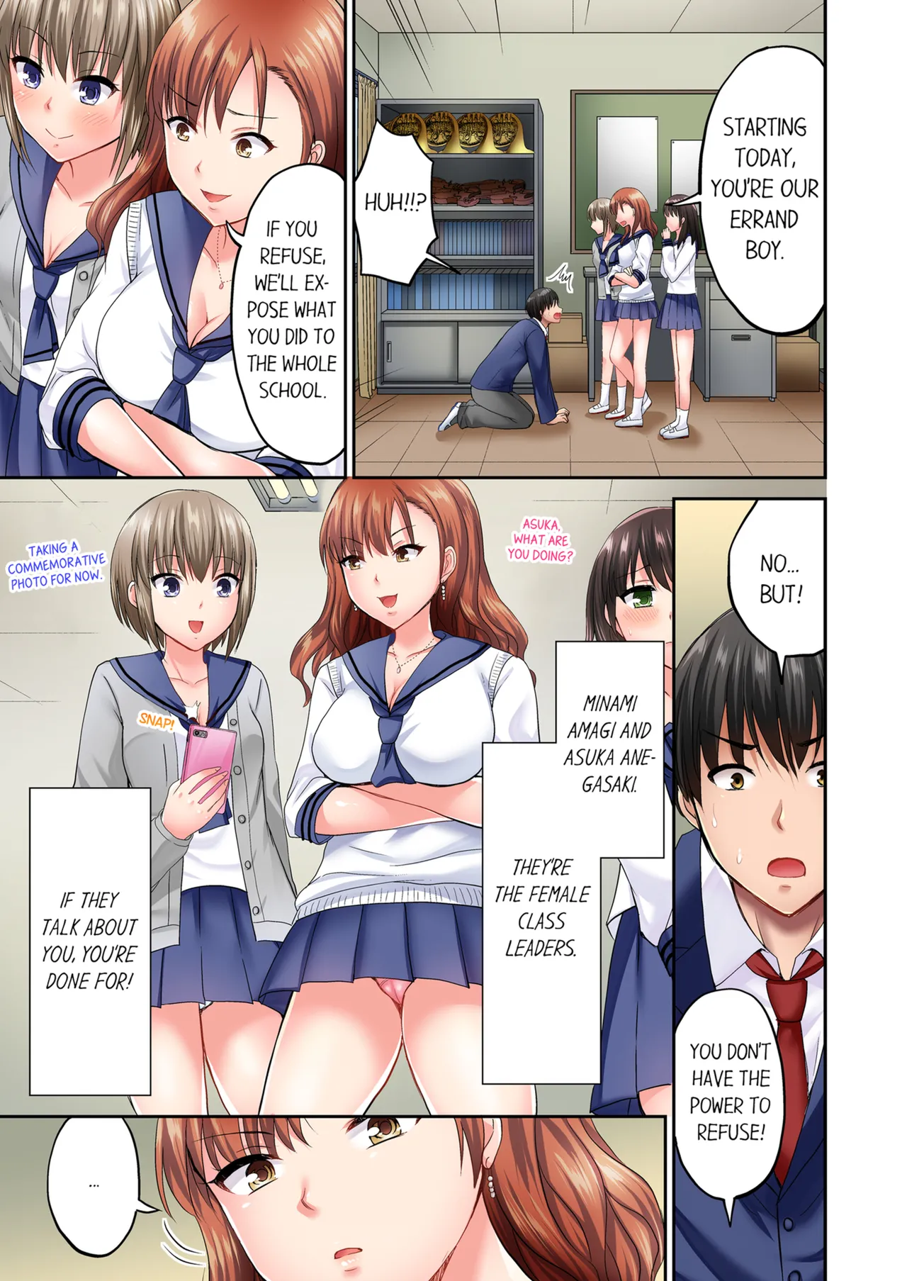 [Takayama Non] Pashiri no Shita Teku, Yabaitte... ~ Ebi Sori Iki Suru Namaiki Gyaru | Bullied Boy's Tongue Revenge Vol.1-2 [English] [Decensored] [Ongoing] image number 4
