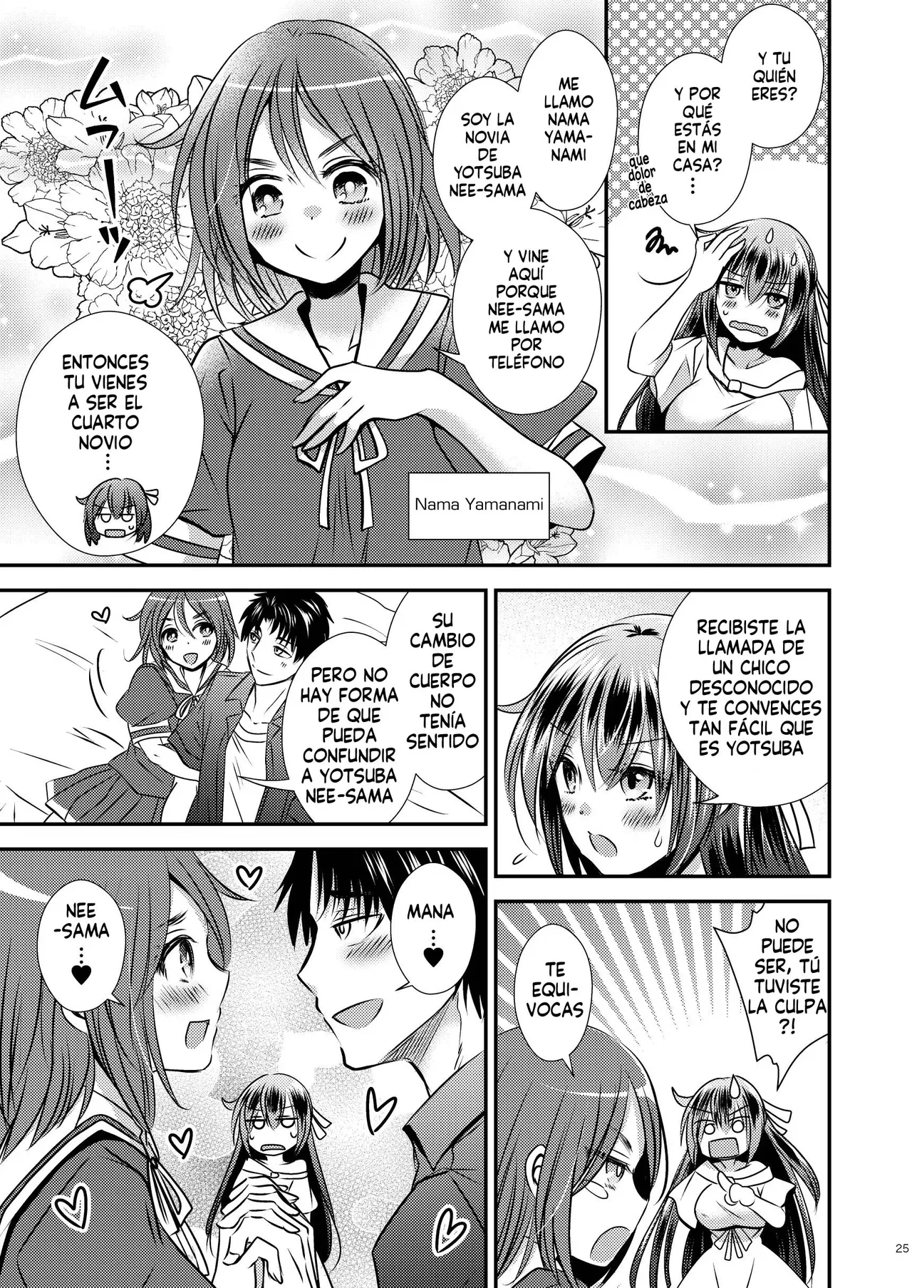 [Matsuzono] Shiko Kuso Onna to Irekawatta Ore | Cambie de cuerpo con una puta que le gustan los cuartetos [Spanish] [Harenchi no Fansub] image number 24