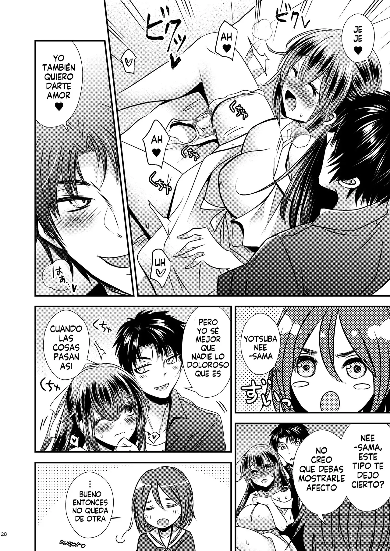 [Matsuzono] Shiko Kuso Onna to Irekawatta Ore | Cambie de cuerpo con una puta que le gustan los cuartetos [Spanish] [Harenchi no Fansub] image number 27