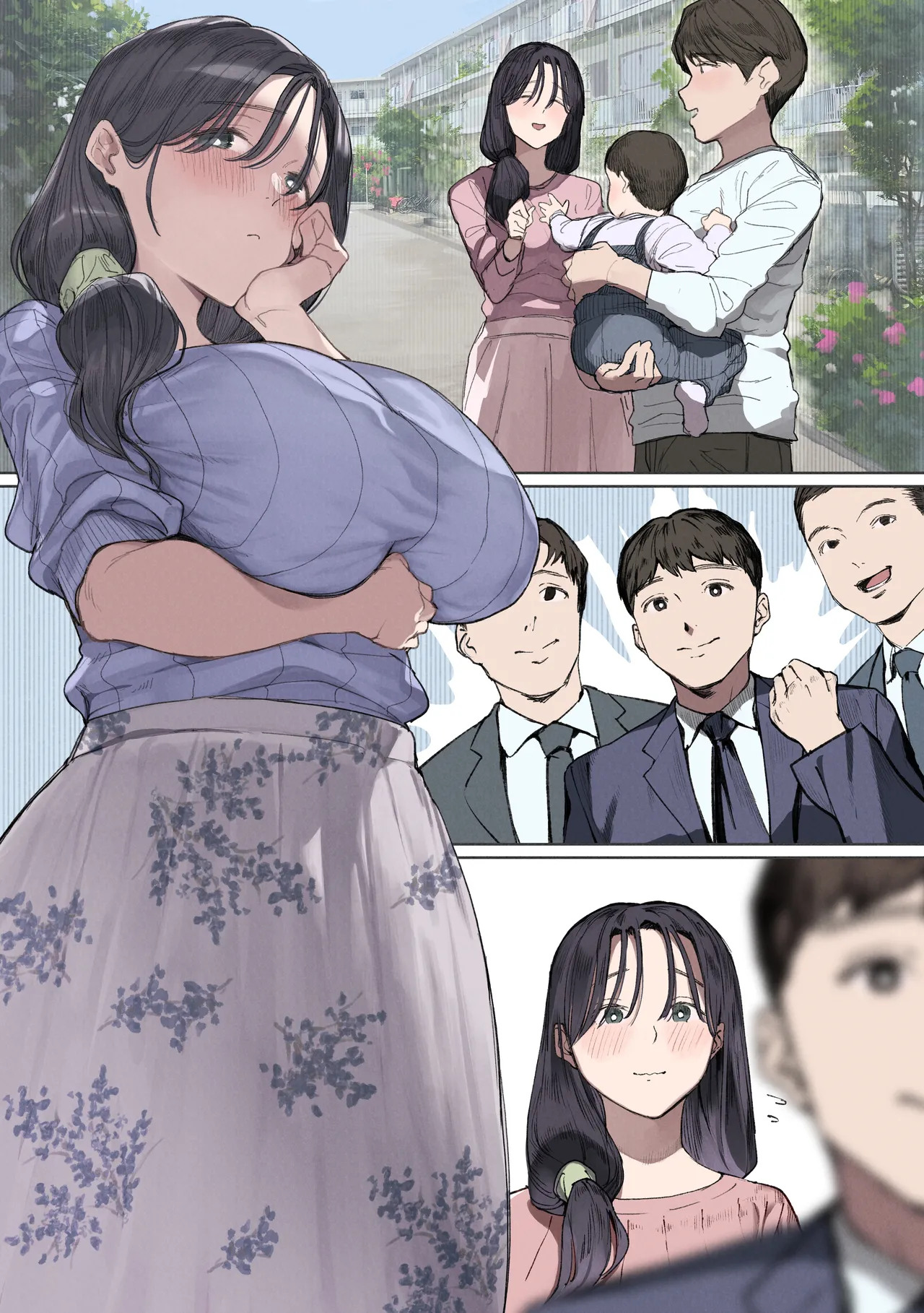 [Yomoda Yomo JAPAN (Yomoda Yomo)] Kongetsu no yachin ga haraemasen. [Hinkon hitodzuma chi Fuyu] dan'na ni naisho de ōya-san no aijin ni narimashita. [textless] numero di immagine  4