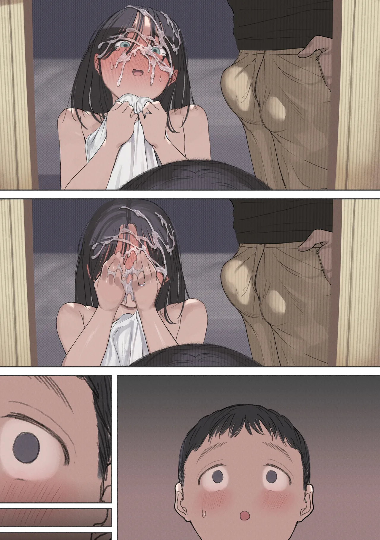 [Yomoda Yomo JAPAN (Yomoda Yomo)] Kongetsu no yachin ga haraemasen. [Hinkon hitodzuma chi Fuyu] dan'na ni naisho de ōya-san no aijin ni narimashita. [textless] numero di immagine  65