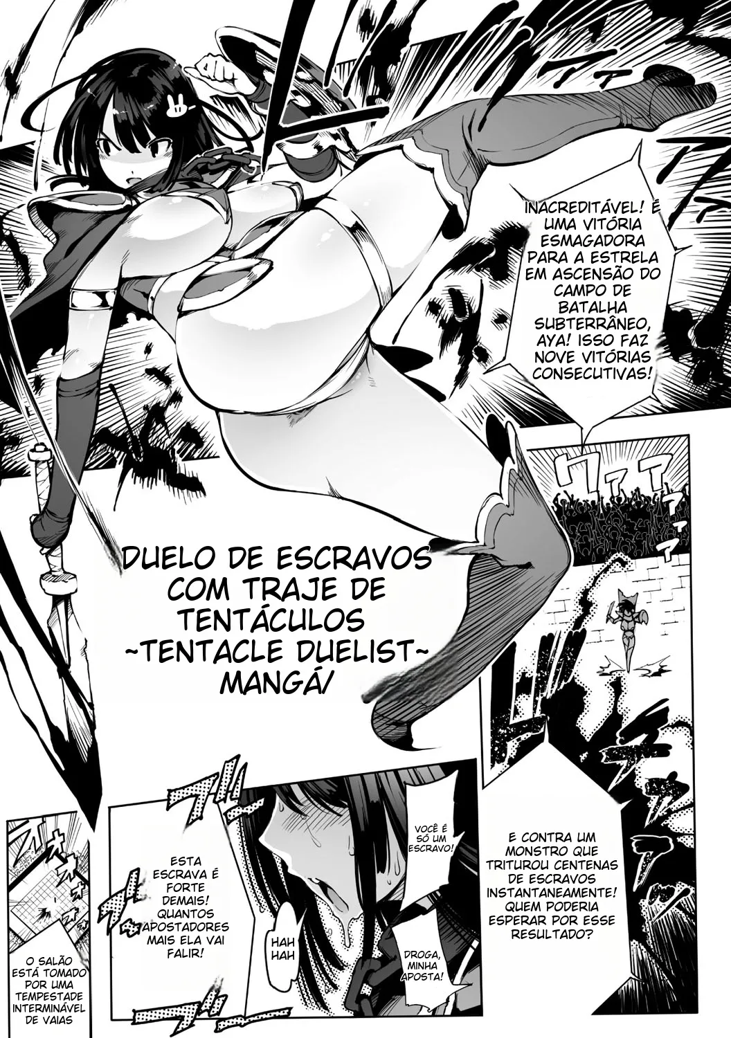 [144] Shokusou Dorei Kettousha | Tentacle Suit Slave Duelist (2D Comic Magazine Shokushu Yoroi ni Zenshin o Okasare Mugen Zecchou! Vol. 2) [Portuguese-BR] [Digital] image number 1