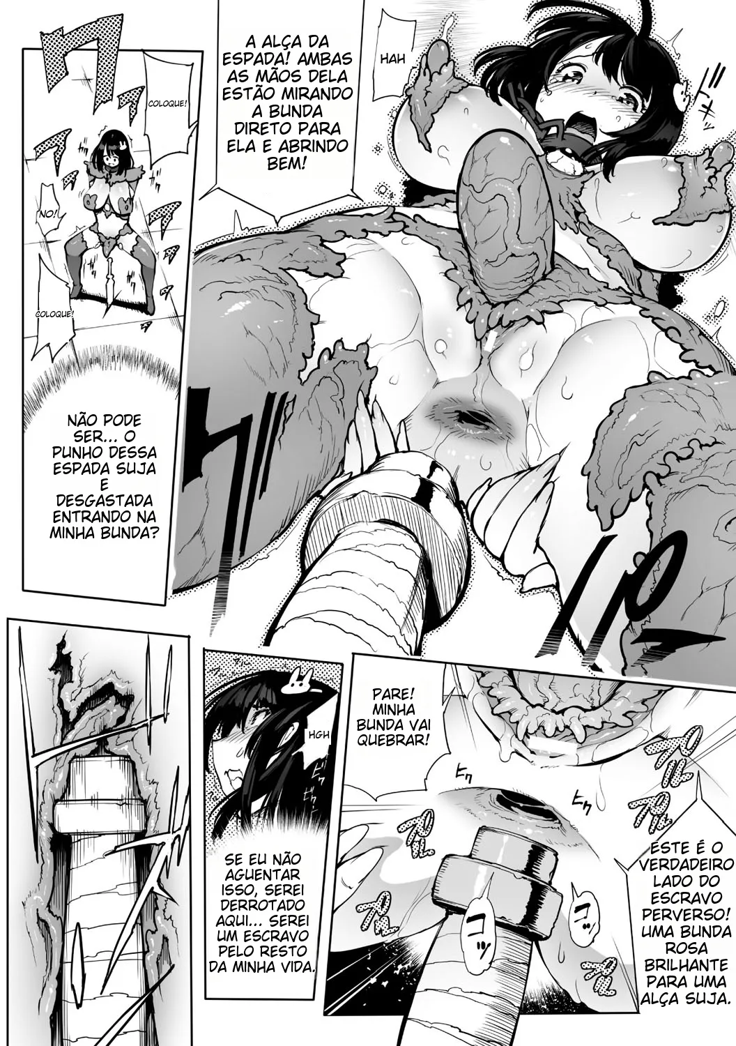 [144] Shokusou Dorei Kettousha | Tentacle Suit Slave Duelist (2D Comic Magazine Shokushu Yoroi ni Zenshin o Okasare Mugen Zecchou! Vol. 2) [Portuguese-BR] [Digital] image number 10