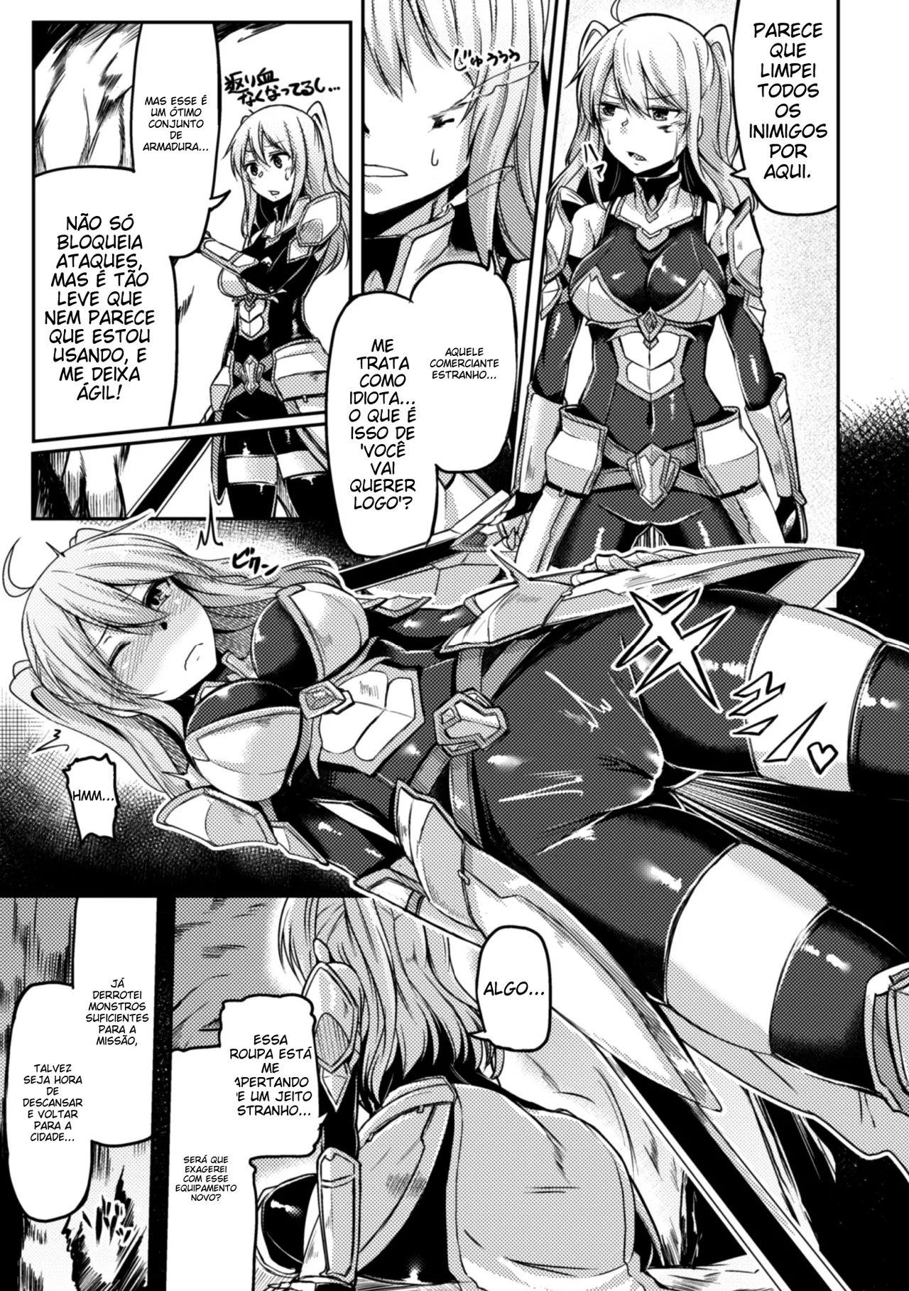 [Anthology] 2D Comic Magazine Shokushu Yoroi ni Zenshin o Okasare Mugen Zecchou! Vol. 3 [Portuguese-BR] [Digital] image number 29