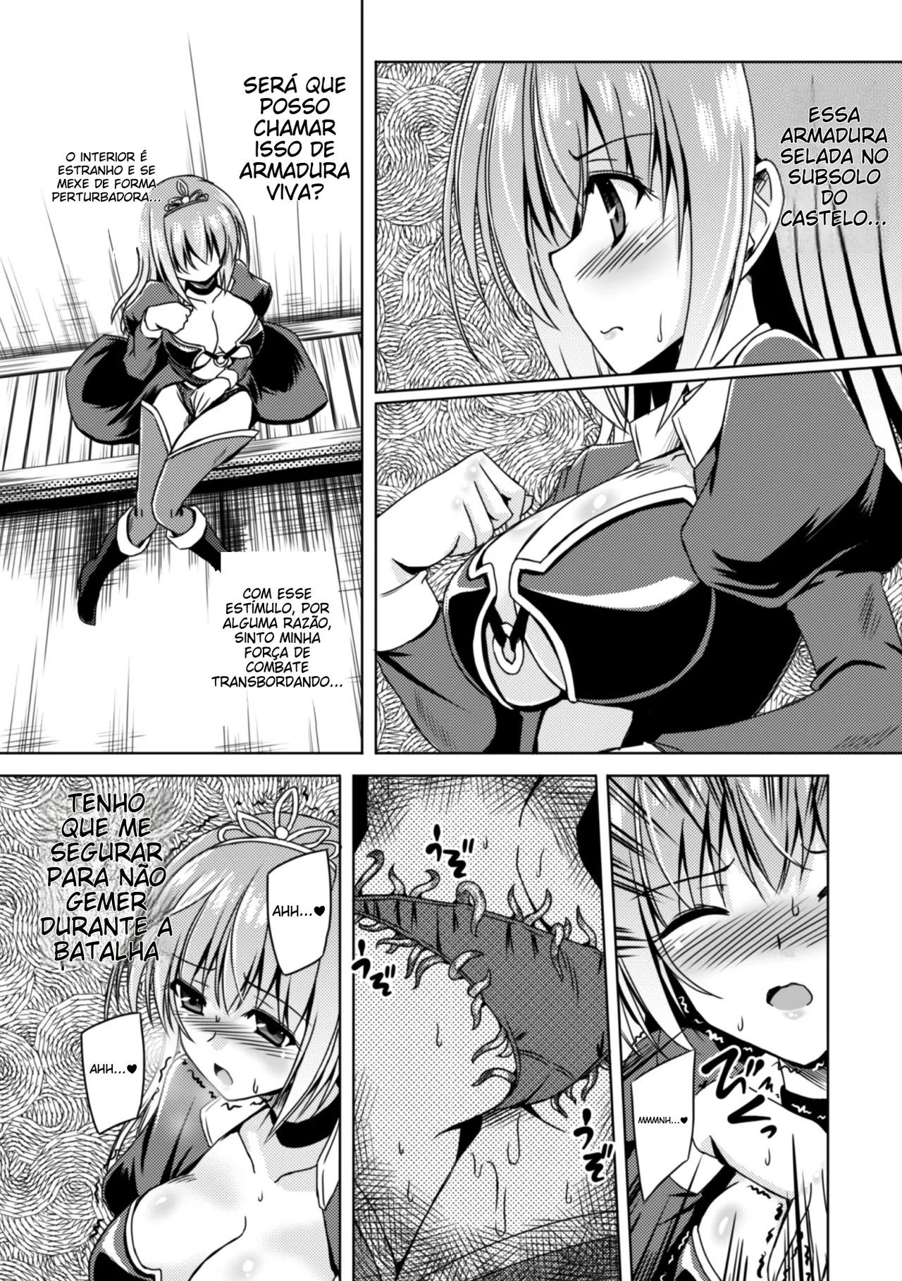 [Anthology] 2D Comic Magazine Shokushu Yoroi ni Zenshin o Okasare Mugen Zecchou! Vol. 3 [Portuguese-BR] [Digital] image number 48