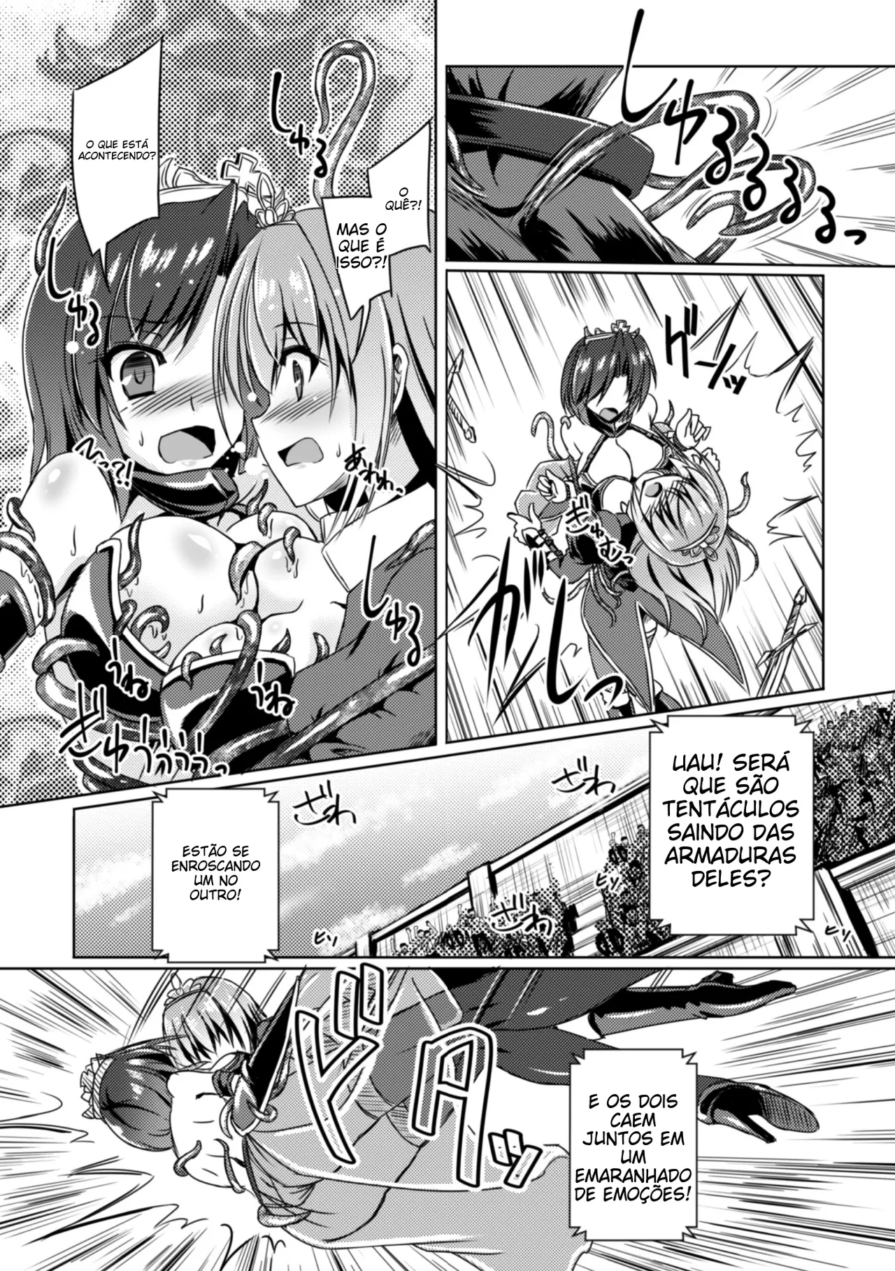 [Anthology] 2D Comic Magazine Shokushu Yoroi ni Zenshin o Okasare Mugen Zecchou! Vol. 3 [Portuguese-BR] [Digital] image number 56