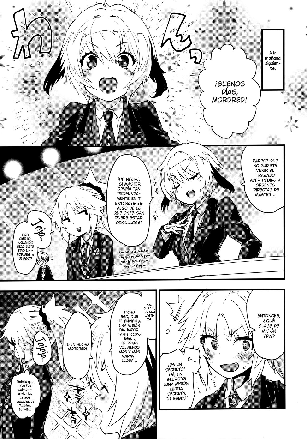 (COMIC1☆16) [Peθ (Mozu)] Full Dress Honey Knight -Kizuna10+ no Mor-san to Eirei Seisou- (Fate/Grand Order) [Spanish] [NekoCreme] numero di immagine  18