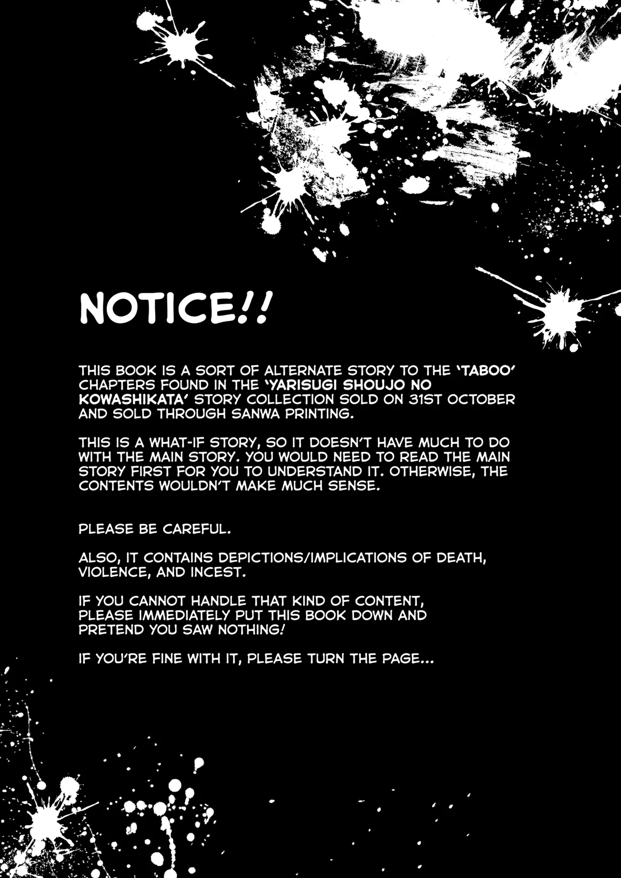 [Nanahoshi Tento] TABOO -Kanzenhan-｜TABOO -Complete Version- [English] [Kafka + Hennojin, Nishimaru] image number 77