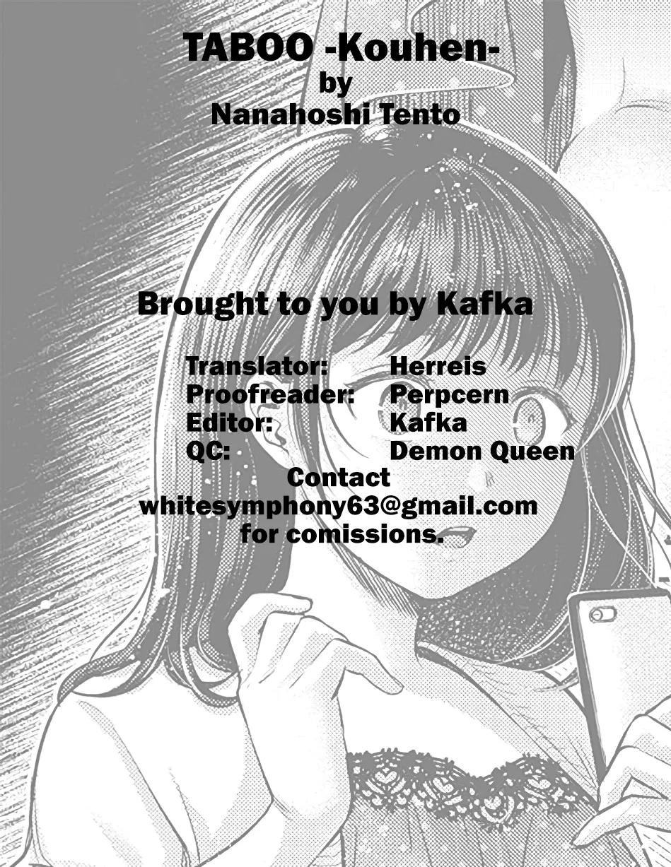 [Nanahoshi Tento] TABOO -Kanzenhan-｜TABOO -Complete Version- [English] [Kafka + Hennojin, Nishimaru] image number 112