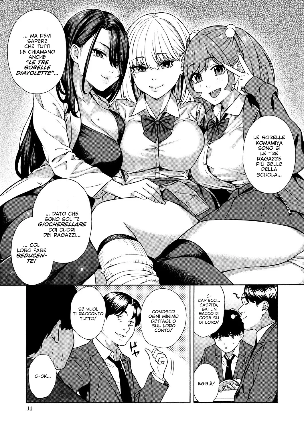 [Zonda] Bitch Gal Sanshimai Harem Sakusei Ch. 1-3 | In un Harem assieme a Tre Sorelle Troie Affamate di Sperma. Cap 1-3 [Italian] [Hentai Fantasy] [Digital] image number 10