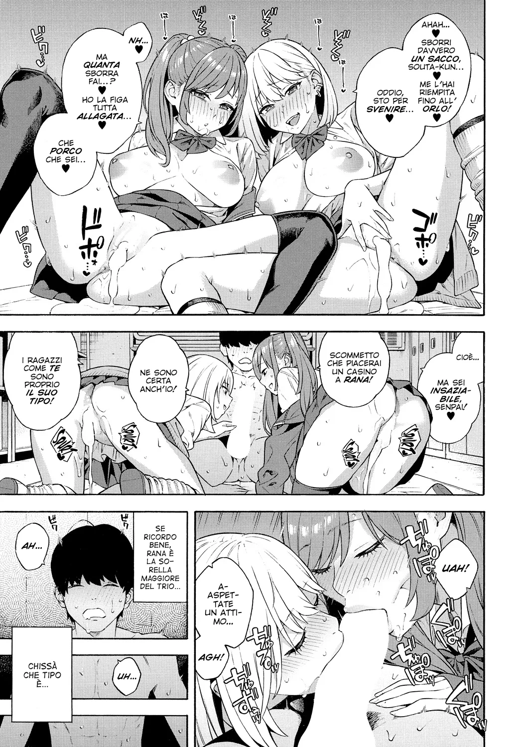 [Zonda] Bitch Gal Sanshimai Harem Sakusei Ch. 1-3 | In un Harem assieme a Tre Sorelle Troie Affamate di Sperma. Cap 1-3 [Italian] [Hentai Fantasy] [Digital] image number 87