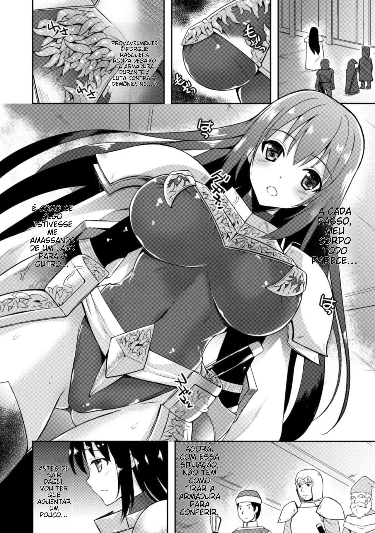 [Tenro Aya] Heroine Erina ~Yoroi no Oku de Ugomeku Yokubou~ (2D Comic Magazine Shokushu Yoroi ni Zenshin o Okasare Mugen Zecchou! Vol. 1) [Portuguese-BR] [Decensored] [Digital] image number 4