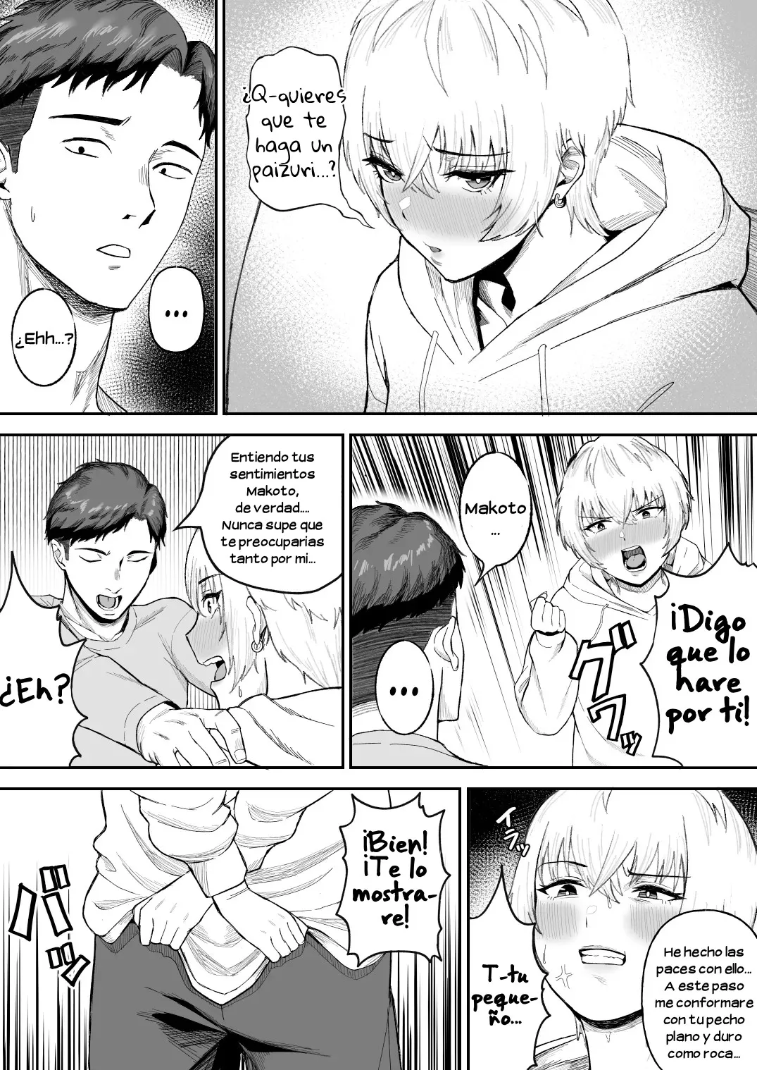 [Ore no Sasakure (Gamogamo)] Shinyuu no Ikemen Danshi ga Jitsu wa Bakunyuu Joshi da to Hanmei shita Baai｜Lo que Pasaría si Descubrieran que el Guapetón de mi Amigo Realmente es una Hermosa Chica de Pechos Grandes [Spanish] [Hta scan] numero di immagine  6
