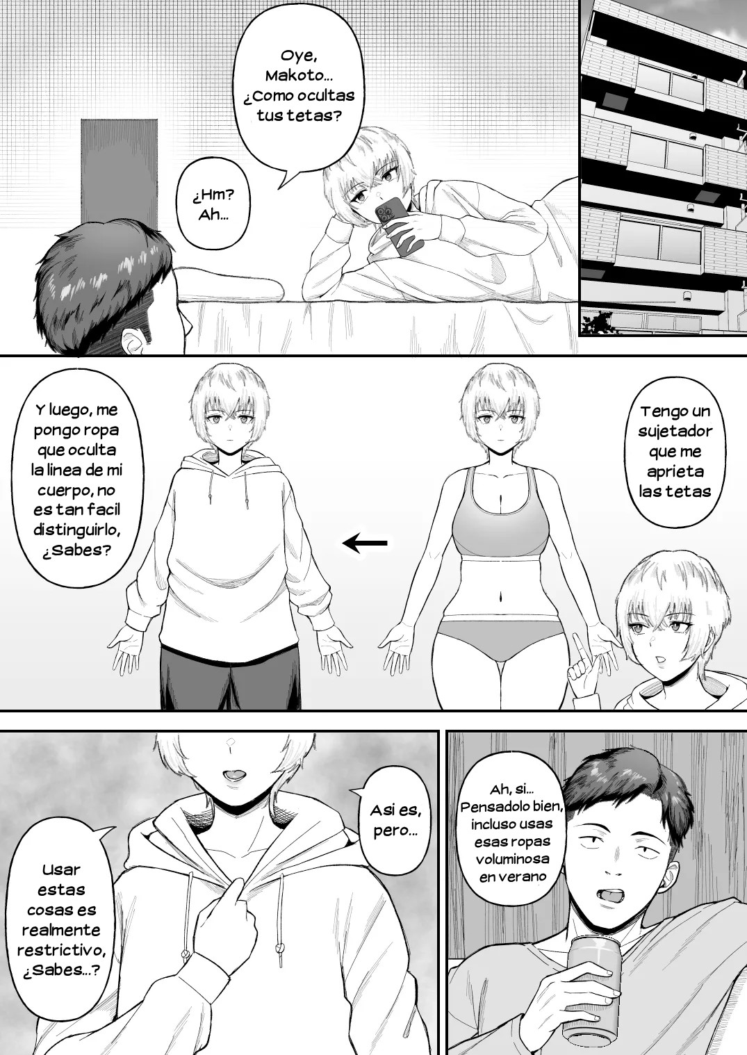 [Ore no Sasakure (Gamogamo)] Shinyuu no Ikemen Danshi ga Jitsu wa Bakunyuu Joshi da to Hanmei shita Baai｜Lo que Pasaría si Descubrieran que el Guapetón de mi Amigo Realmente es una Hermosa Chica de Pechos Grandes [Spanish] [Hta scan] numero di immagine  11