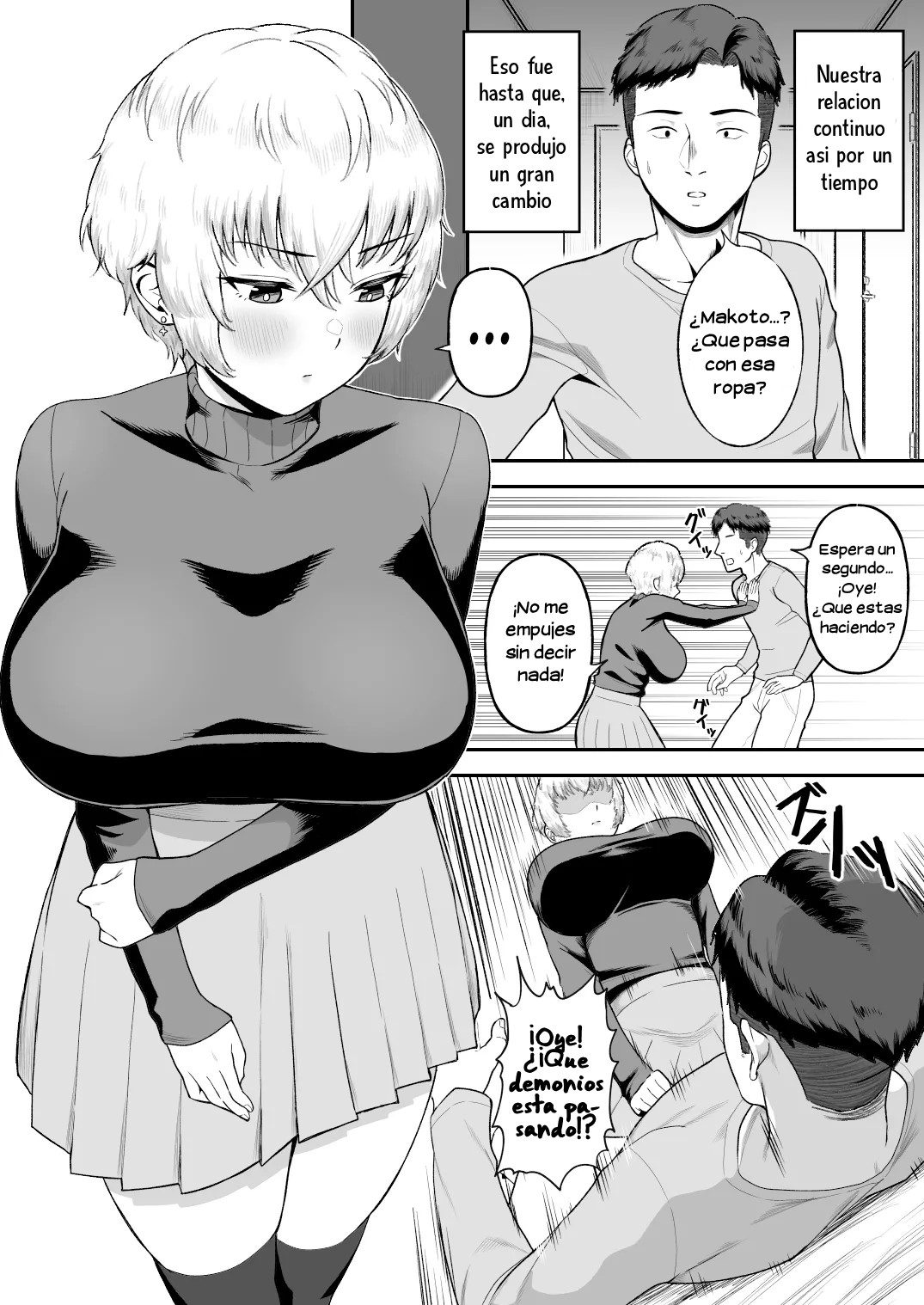 [Ore no Sasakure (Gamogamo)] Shinyuu no Ikemen Danshi ga Jitsu wa Bakunyuu Joshi da to Hanmei shita Baai｜Lo que Pasaría si Descubrieran que el Guapetón de mi Amigo Realmente es una Hermosa Chica de Pechos Grandes [Spanish] [Hta scan] numero di immagine  31