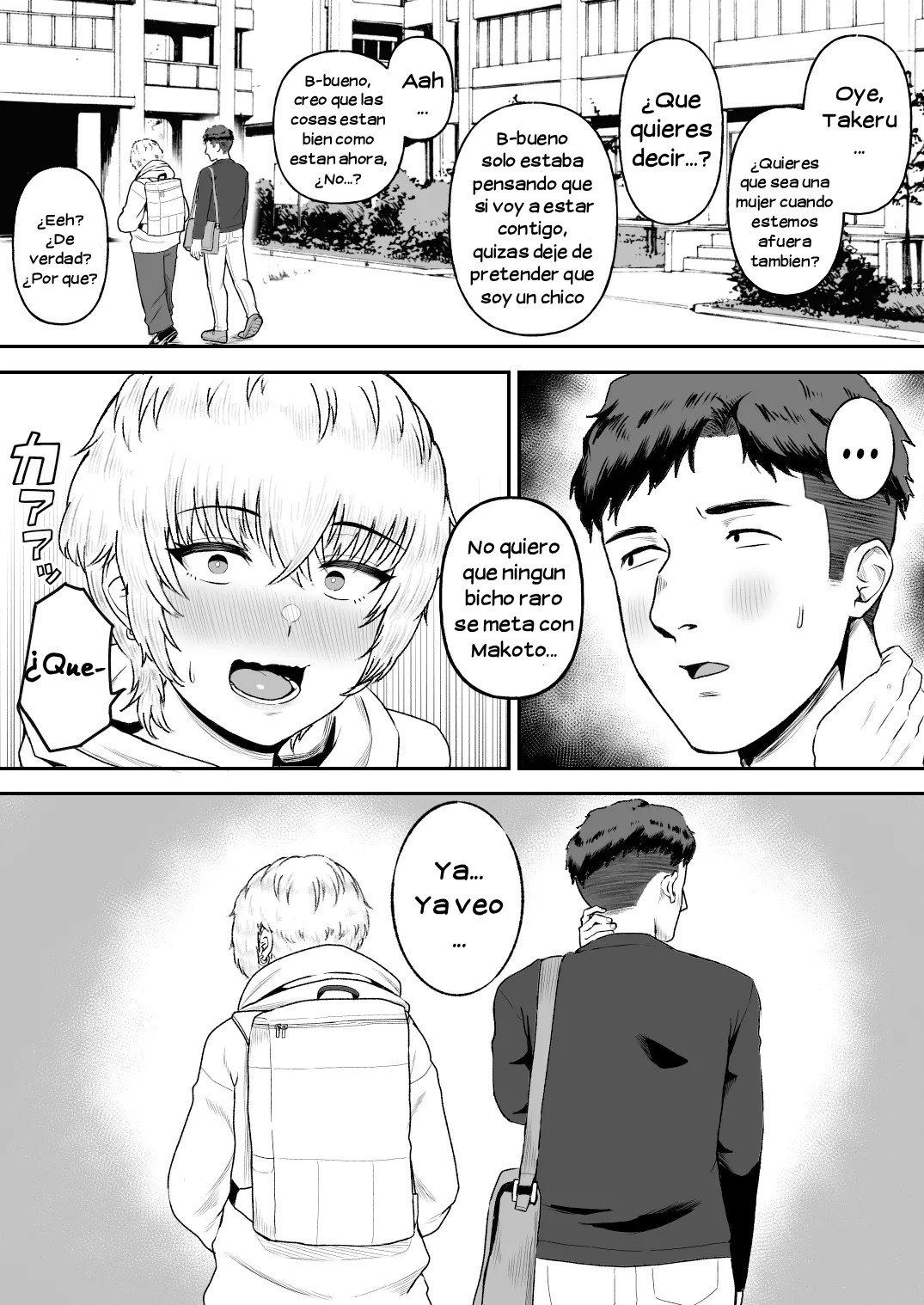 [Ore no Sasakure (Gamogamo)] Shinyuu no Ikemen Danshi ga Jitsu wa Bakunyuu Joshi da to Hanmei shita Baai｜Lo que Pasaría si Descubrieran que el Guapetón de mi Amigo Realmente es una Hermosa Chica de Pechos Grandes [Spanish] [Hta scan] numero di immagine  40