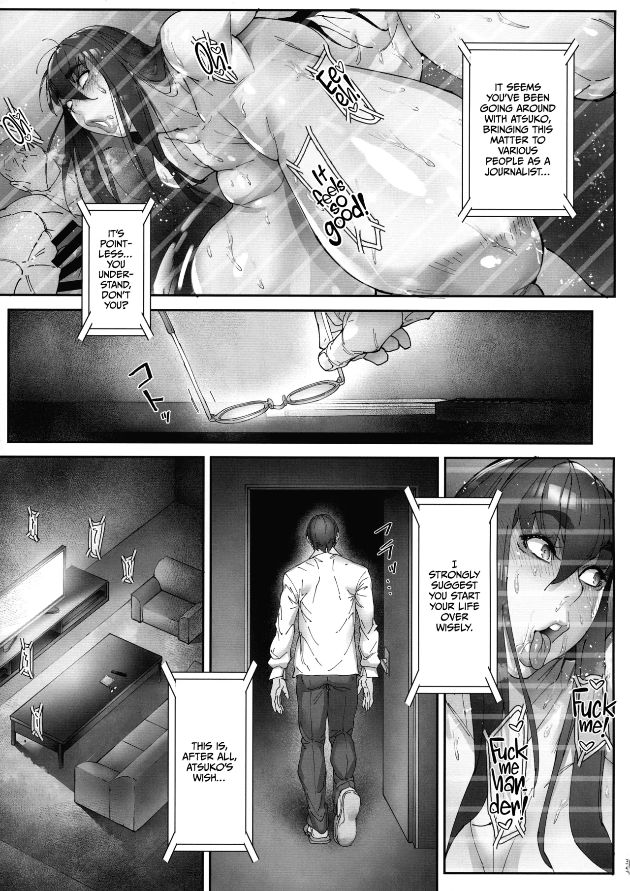 (C104) [Kocho Kocho Koukou (Bonten)] Nyuujoku no Ori ~Hitozuma Sousakan Atsuko~ San [English] [CulturedCommissions] numero di immagine  34