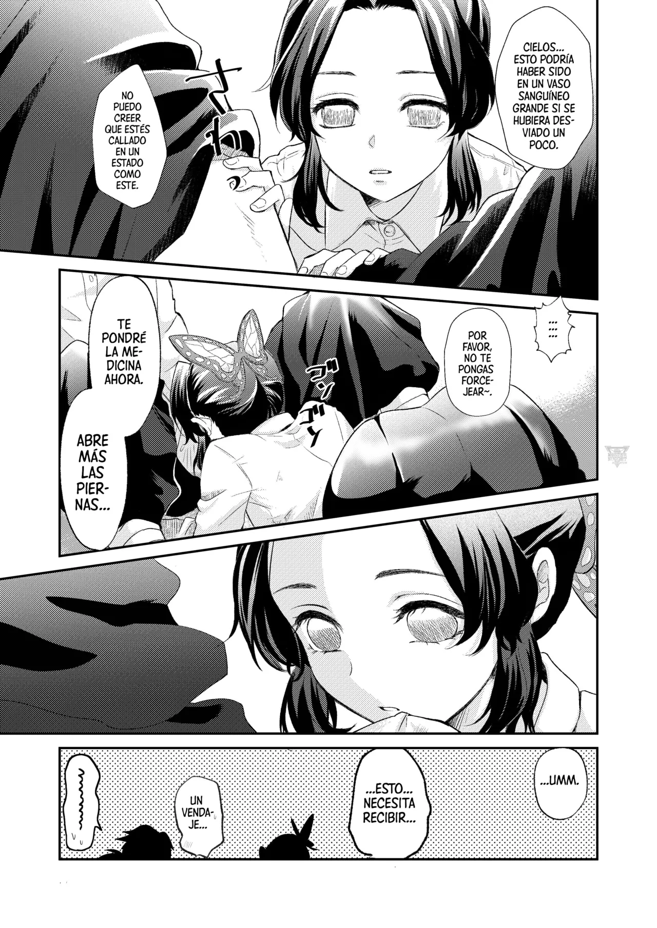 [SAKEYOKOSE (Takebu)] Sore wa Kizu ka Hoteri ka Kaeri Chi ka | ¿Es Un Rasguño, Sensación de Ardor o Un Chorro de Sangre? (Karasu ga Naitara Kaerimashou) (Kimetsu no Yaiba) [Spanish] [Mister Nugget] [Digital] Bildnummer 10