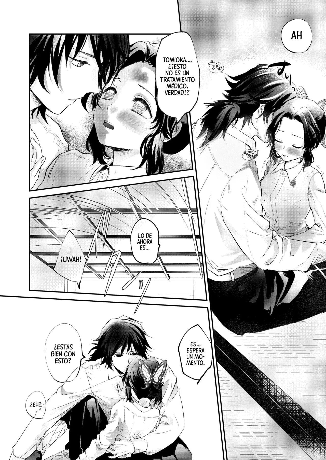 [SAKEYOKOSE (Takebu)] Sore wa Kizu ka Hoteri ka Kaeri Chi ka | ¿Es Un Rasguño, Sensación de Ardor o Un Chorro de Sangre? (Karasu ga Naitara Kaerimashou) (Kimetsu no Yaiba) [Spanish] [Mister Nugget] [Digital] Bildnummer 13