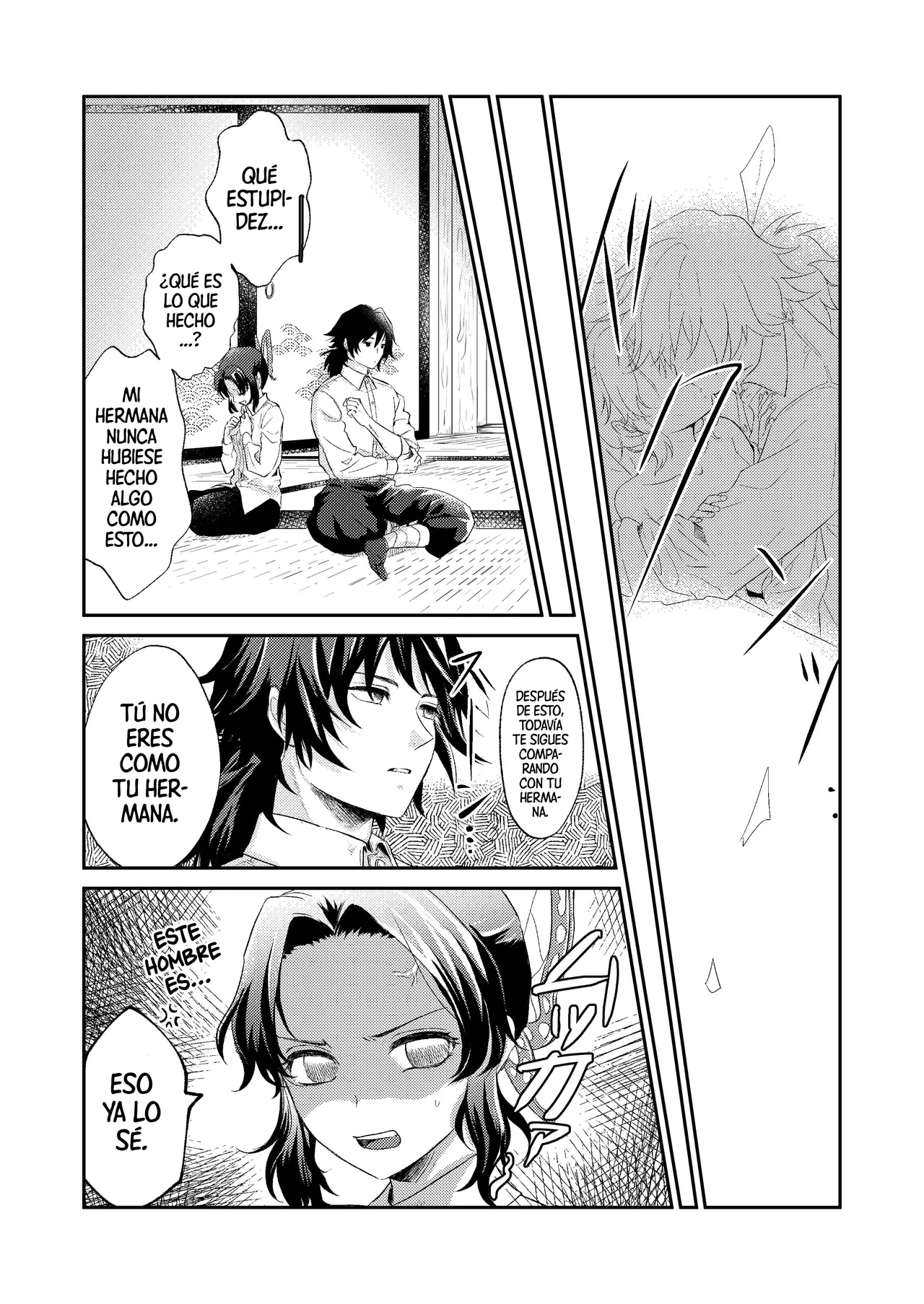 [SAKEYOKOSE (Takebu)] Sore wa Kizu ka Hoteri ka Kaeri Chi ka | ¿Es Un Rasguño, Sensación de Ardor o Un Chorro de Sangre? (Karasu ga Naitara Kaerimashou) (Kimetsu no Yaiba) [Spanish] [Mister Nugget] [Digital] Bildnummer 19