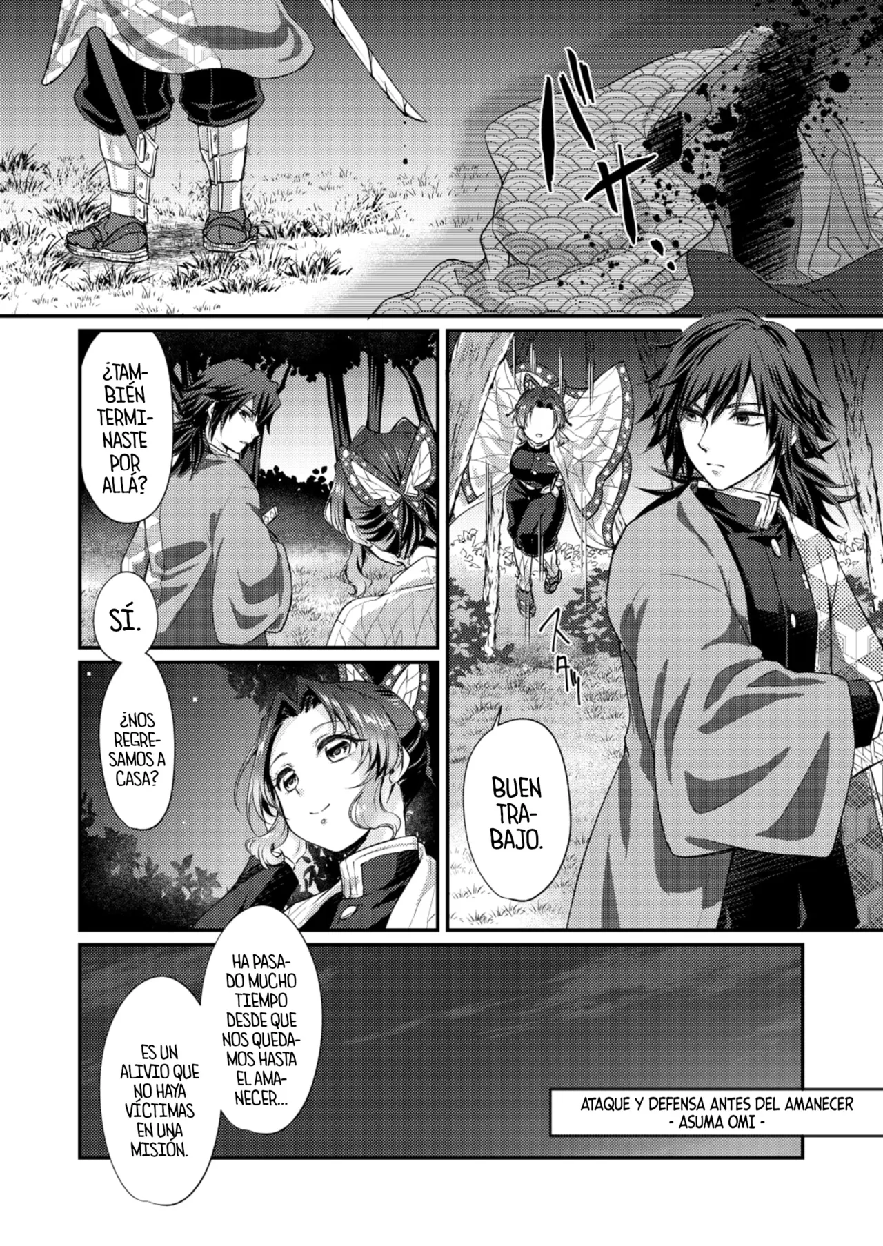 [SAKEYOKOSE (Takebu)] Sore wa Kizu ka Hoteri ka Kaeri Chi ka | ¿Es Un Rasguño, Sensación de Ardor o Un Chorro de Sangre? (Karasu ga Naitara Kaerimashou) (Kimetsu no Yaiba) [Spanish] [Mister Nugget] [Digital] Bildnummer 23