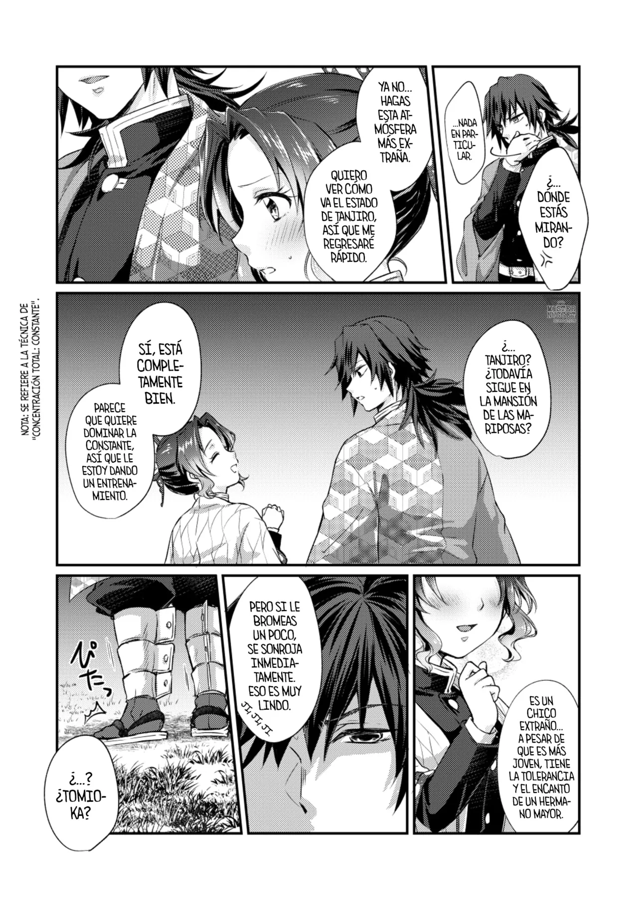 [SAKEYOKOSE (Takebu)] Sore wa Kizu ka Hoteri ka Kaeri Chi ka | ¿Es Un Rasguño, Sensación de Ardor o Un Chorro de Sangre? (Karasu ga Naitara Kaerimashou) (Kimetsu no Yaiba) [Spanish] [Mister Nugget] [Digital] Bildnummer 28