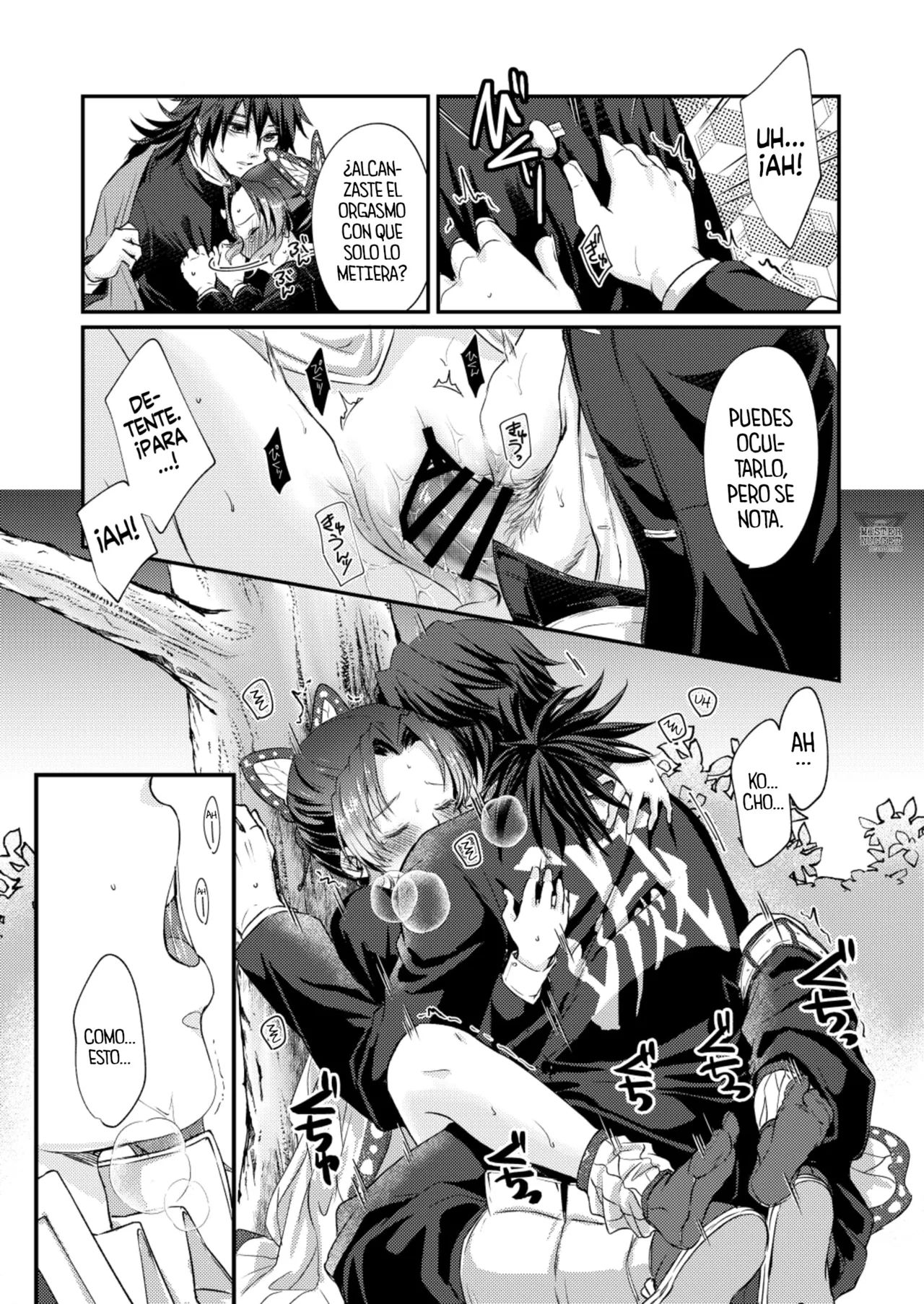 [SAKEYOKOSE (Takebu)] Sore wa Kizu ka Hoteri ka Kaeri Chi ka | ¿Es Un Rasguño, Sensación de Ardor o Un Chorro de Sangre? (Karasu ga Naitara Kaerimashou) (Kimetsu no Yaiba) [Spanish] [Mister Nugget] [Digital] Bildnummer 36