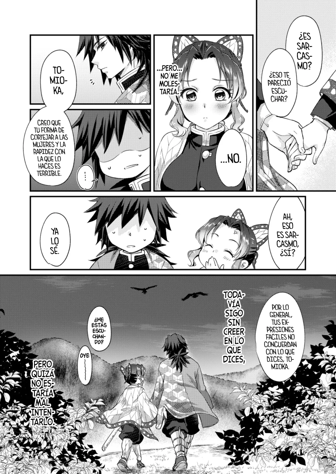 [SAKEYOKOSE (Takebu)] Sore wa Kizu ka Hoteri ka Kaeri Chi ka | ¿Es Un Rasguño, Sensación de Ardor o Un Chorro de Sangre? (Karasu ga Naitara Kaerimashou) (Kimetsu no Yaiba) [Spanish] [Mister Nugget] [Digital] Bildnummer 40