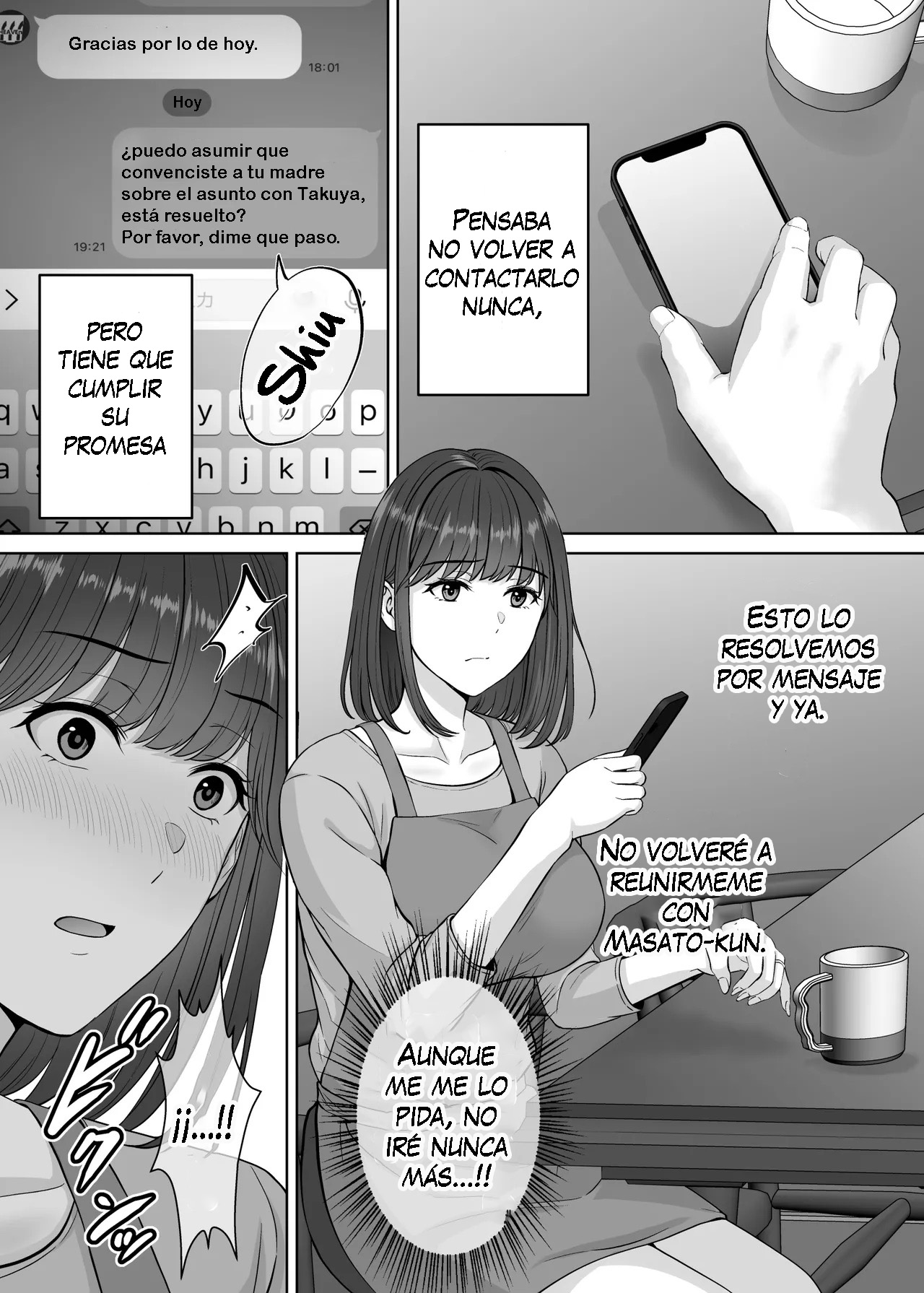 [Melon no Hoshiboshi (Hoshiduki Melon)] Haha Swapping 2 ~Kaa-chan o Koukanshite Iratsuita Ore no Yabai Shitto no Hanashi~｜Intercambio de Madres 2 ~La Historia Sobre mis Celos después de Intercambiar a Mamá~ [Spanish] [K-le Traducciones] 画像番号 50