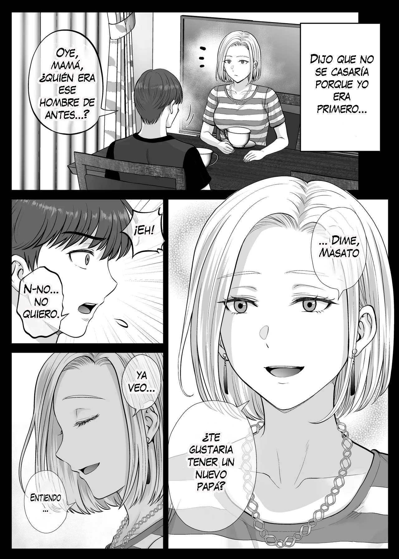 [Melon no Hoshiboshi (Hoshiduki Melon)] Haha Swapping 2 ~Kaa-chan o Koukanshite Iratsuita Ore no Yabai Shitto no Hanashi~｜Intercambio de Madres 2 ~La Historia Sobre mis Celos después de Intercambiar a Mamá~ [Spanish] [K-le Traducciones] 画像番号 112