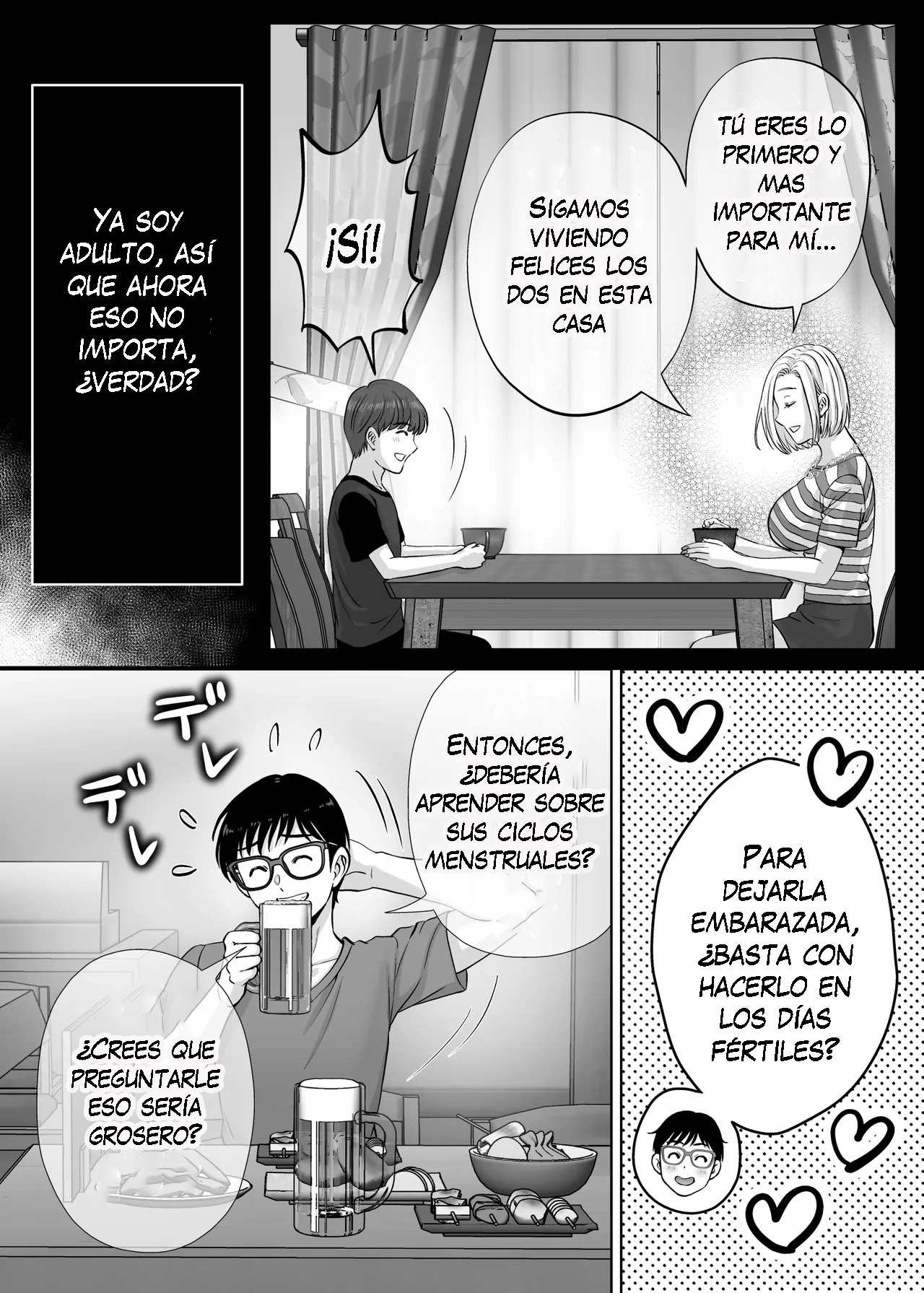 [Melon no Hoshiboshi (Hoshiduki Melon)] Haha Swapping 2 ~Kaa-chan o Koukanshite Iratsuita Ore no Yabai Shitto no Hanashi~｜Intercambio de Madres 2 ~La Historia Sobre mis Celos después de Intercambiar a Mamá~ [Spanish] [K-le Traducciones] 画像番号 113