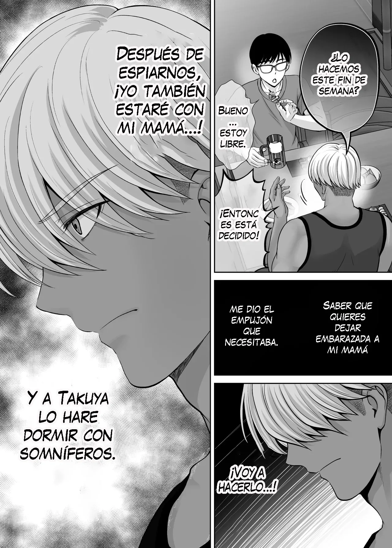 [Melon no Hoshiboshi (Hoshiduki Melon)] Haha Swapping 2 ~Kaa-chan o Koukanshite Iratsuita Ore no Yabai Shitto no Hanashi~｜Intercambio de Madres 2 ~La Historia Sobre mis Celos después de Intercambiar a Mamá~ [Spanish] [K-le Traducciones] 画像番号 121