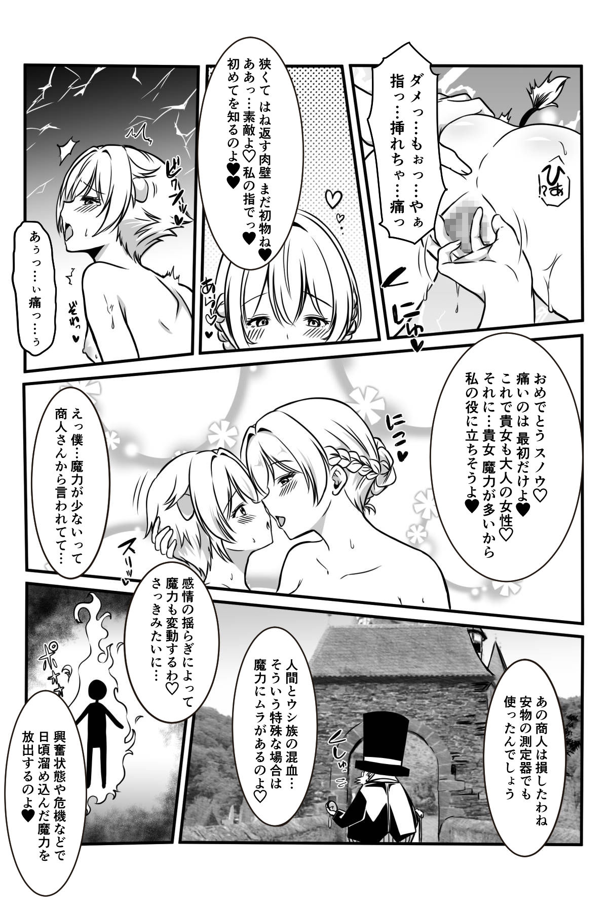 [かんろ堂アート] 魔女と牛娘の主従な関係 image number 49