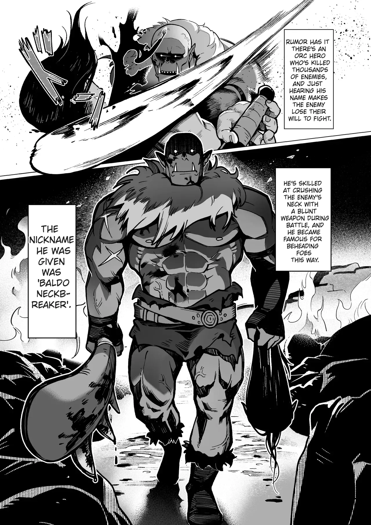 [(Sencha Bashira, Mugicha Bashira)] Fairy Brothel (Volume 1): The Virgin Orc Assigned To The Dark Skinned Elf [English] [Ertuwoop Scan Translation] 画像番号 2