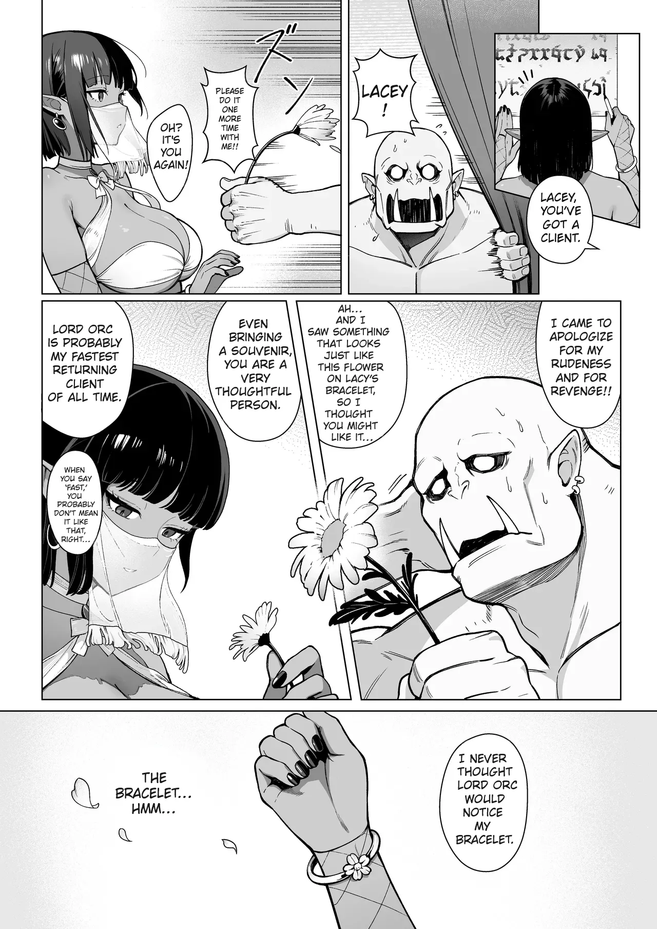 [(Sencha Bashira, Mugicha Bashira)] Fairy Brothel (Volume 1): The Virgin Orc Assigned To The Dark Skinned Elf [English] [Ertuwoop Scan Translation] 画像番号 26