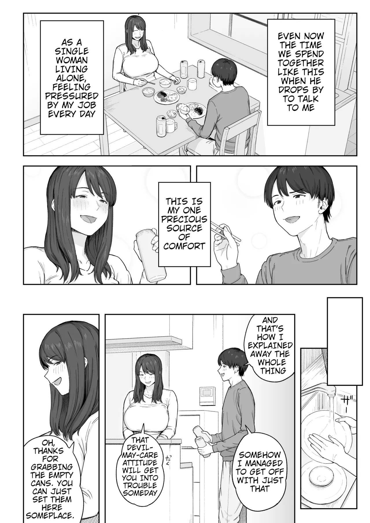 [Natsuzo] Yuuhan no Ato wa Oba-chan to | Spending Time With My Aunt After Dinner [English] [QuickAndDirty] [Digital] image number 5