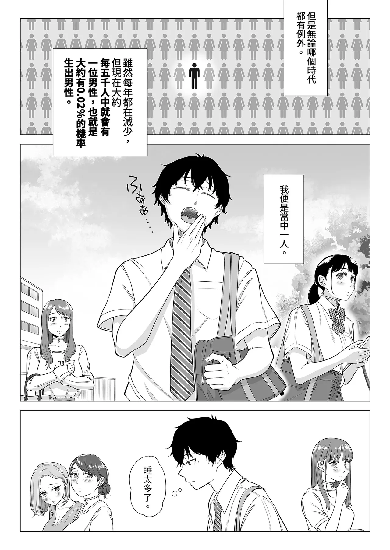 [Date Roku] Dansei ga Kyokutan ni Sukunai Kono Sekai de wa, Seishi wa Kichou na Shigen desu.｜在這個男性極度稀少的世界裡，精子是珍貴的資源 (1) [Chinese] [Digital] image number 5