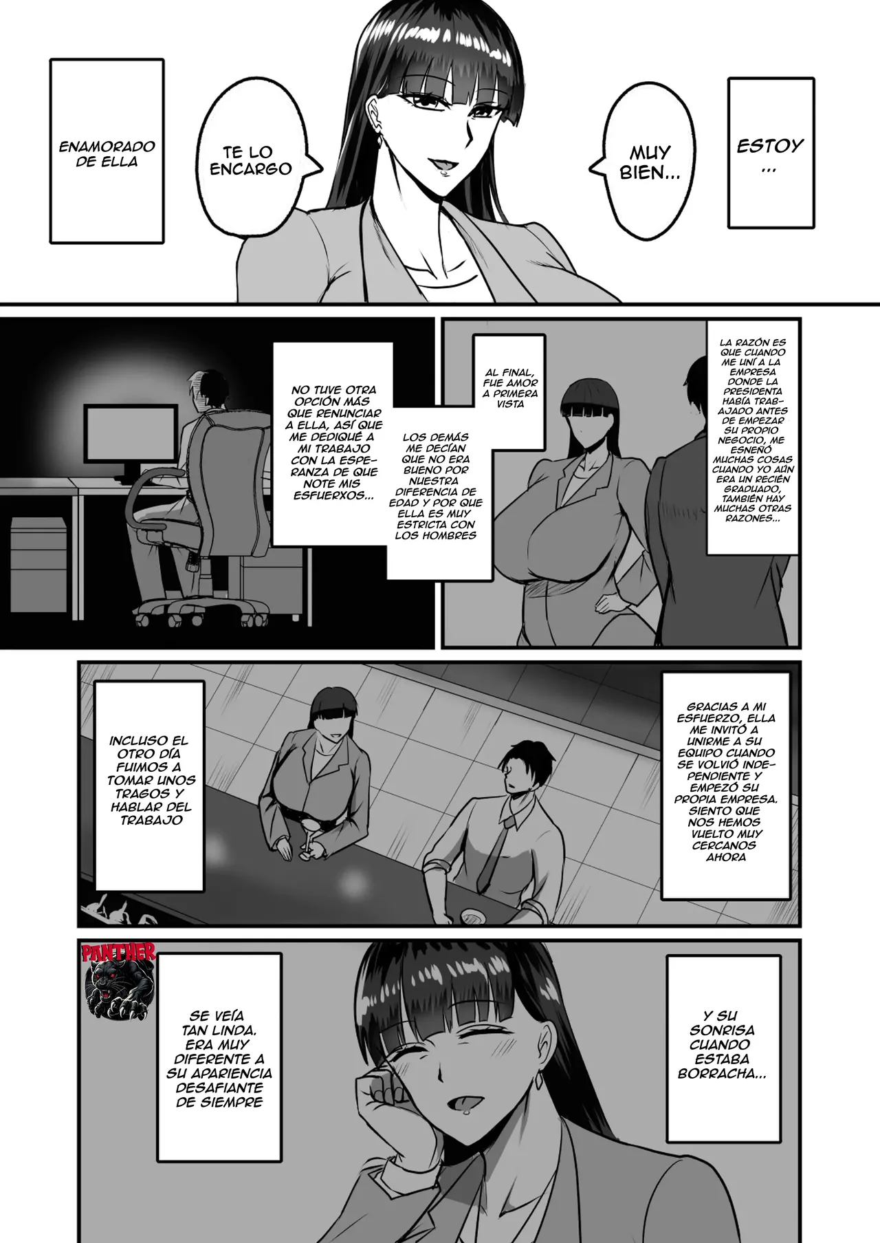 [Yuureigai Syoukyakuro (Syoukyakubutu)] Jishou Otoko Irazu no Onna Joushi ga Ore o Okazu ni Shiteita Node | Mi jefa, que decía que no necesitaba a ningún hombre, se estaba masturbando pensando en mí [Spanish] [Panther Scan] [Digital] 画像番号 5