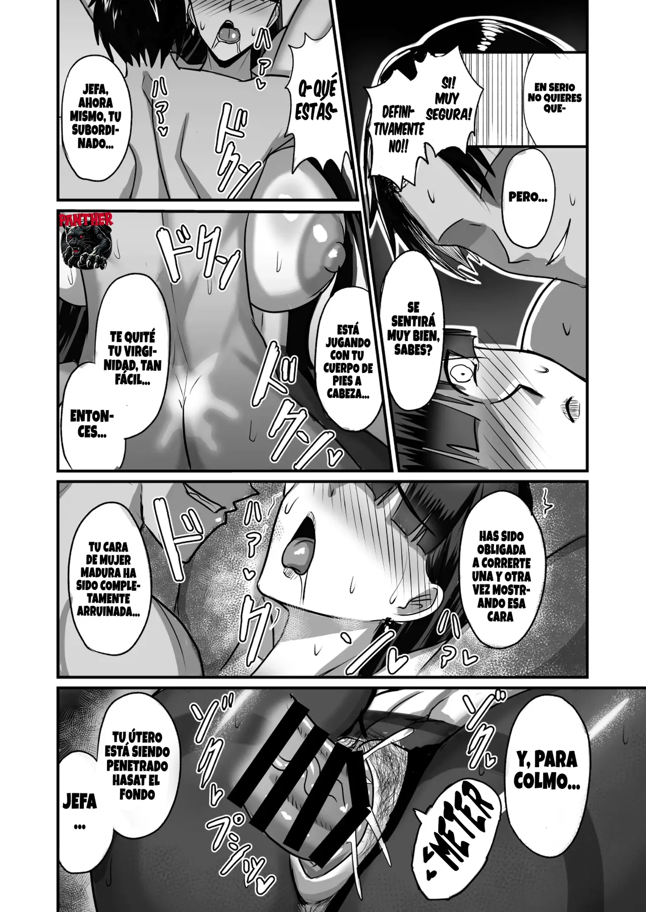 [Yuureigai Syoukyakuro (Syoukyakubutu)] Jishou Otoko Irazu no Onna Joushi ga Ore o Okazu ni Shiteita Node | Mi jefa, que decía que no necesitaba a ningún hombre, se estaba masturbando pensando en mí [Spanish] [Panther Scan] [Digital] 画像番号 38